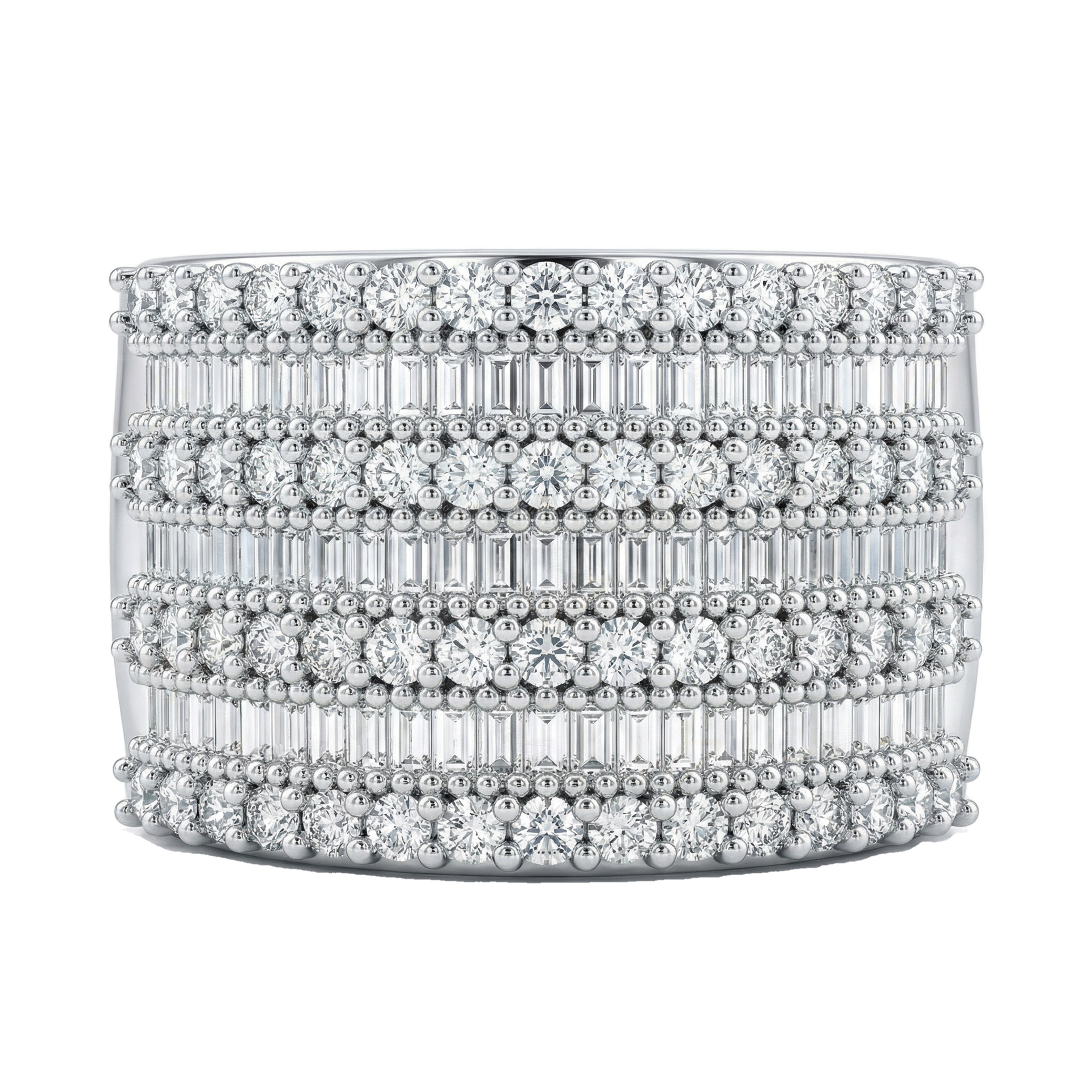 2.00 ct EF VS Lab Grown Diamond Multi Row Wedding Band in 10k White Gold
