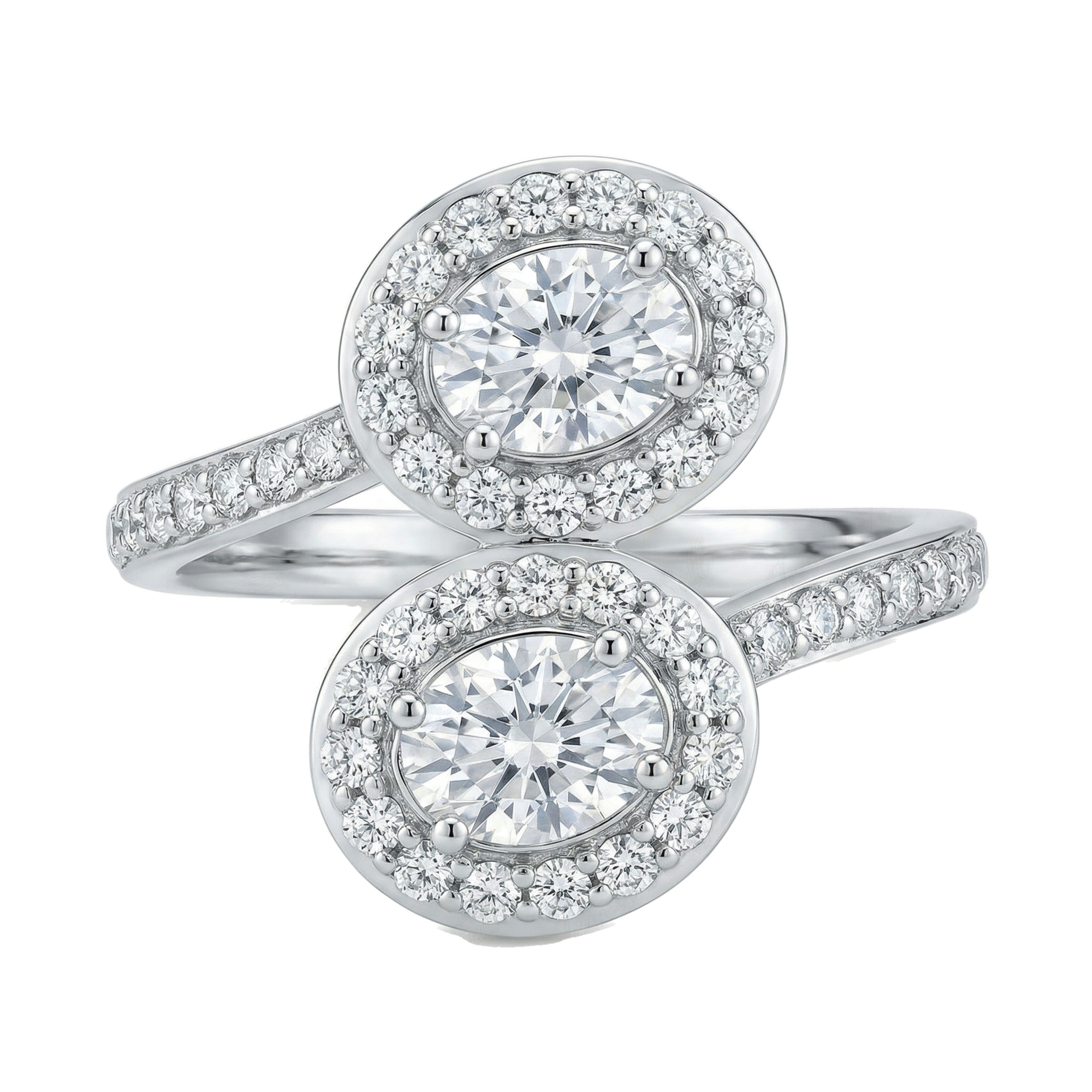 1.25 ct EF VS Lab Grown Diamond Fancy Ring in 14k White Gold