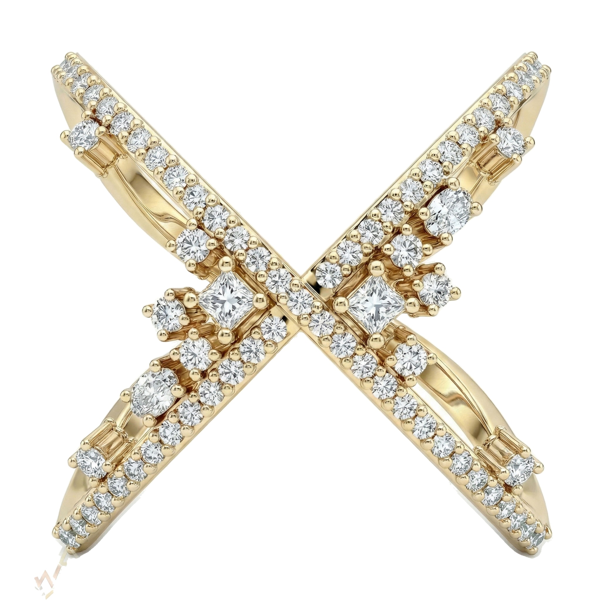 0.75 ct EF VS Lab Grown Diamond Fancy Ring in 14k Yellow Gold