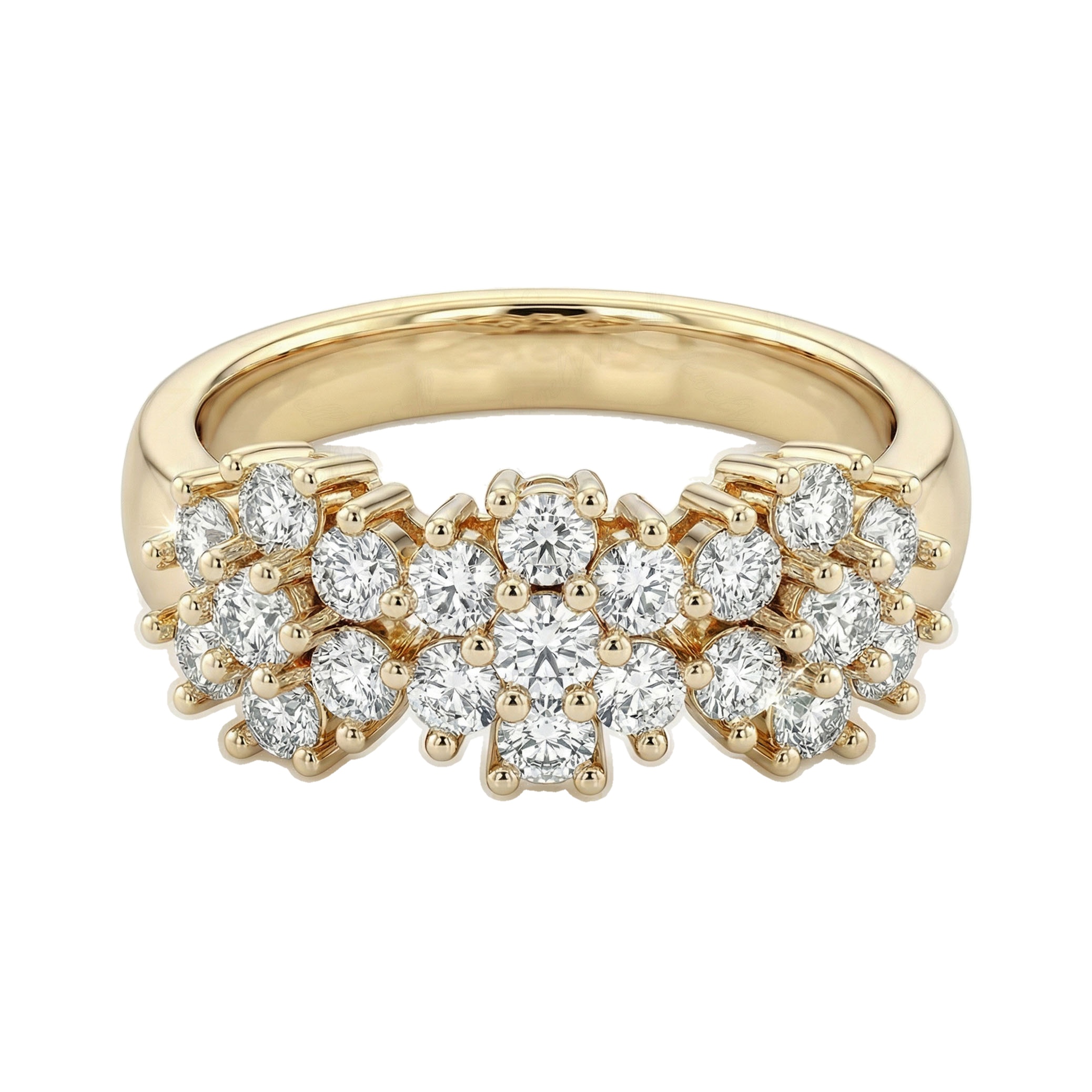 1.60 ct EF VS Lab Grown Diamond Fancy Ring in 10k Yellow Gold