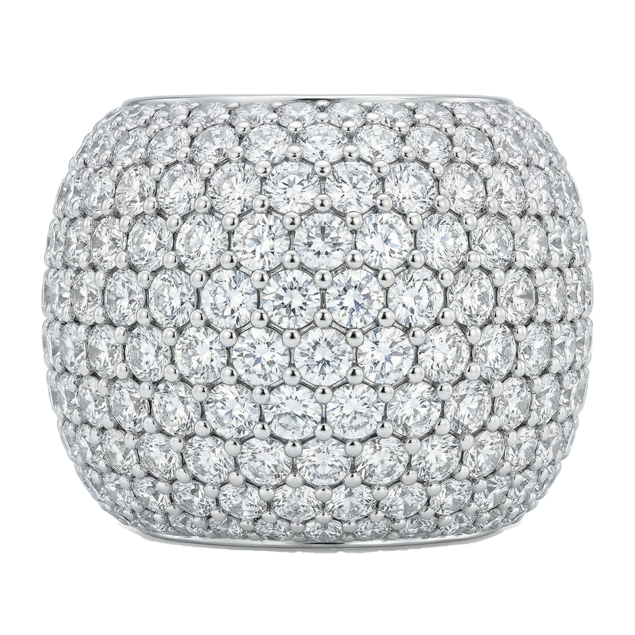 5.66 ct EF VS Lab Grown Diamond Multi Row Wedding Band in 10k White Gold
