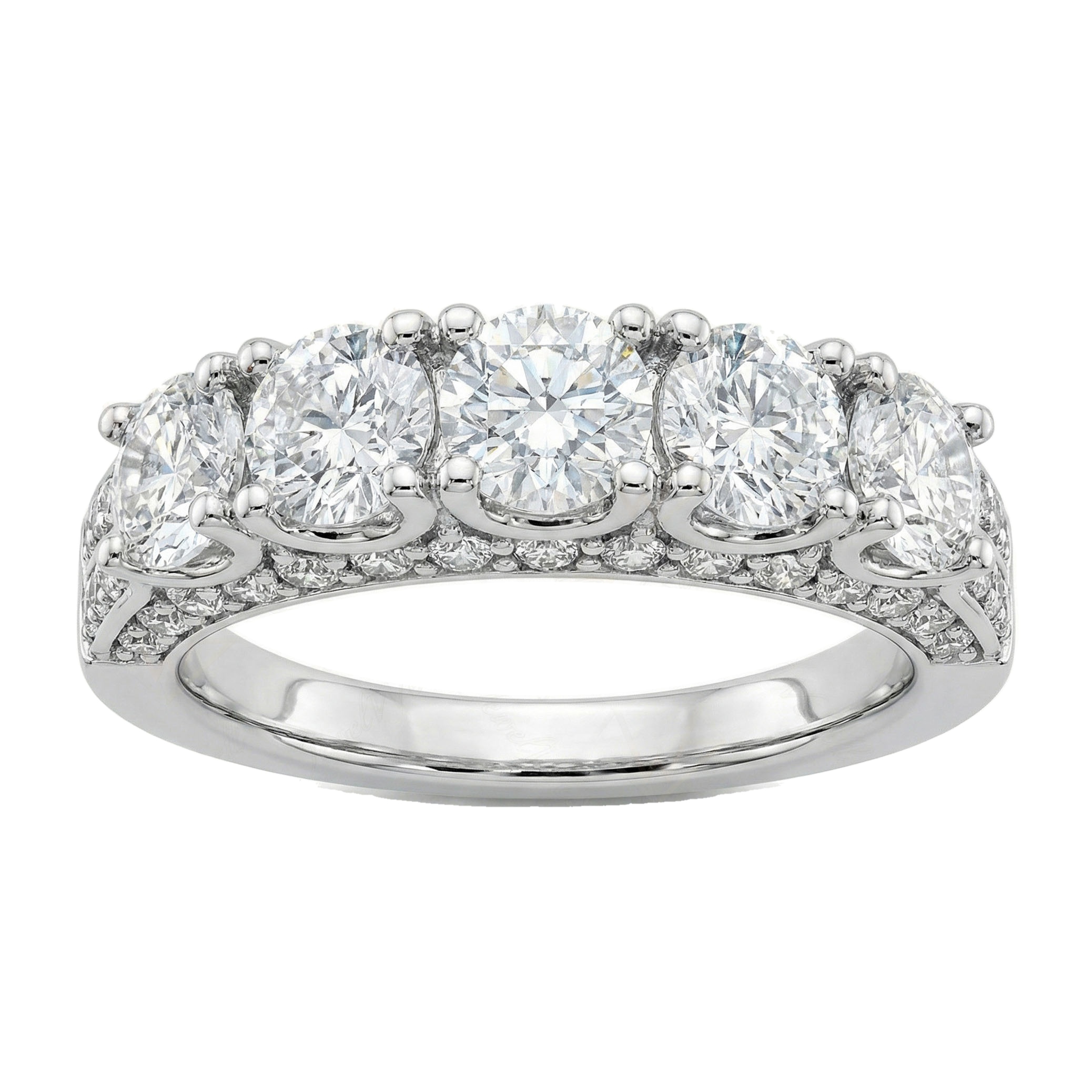 1.00 ct EF VS Lab Grown Diamond Single Row Wedding Band in 14k White Gold