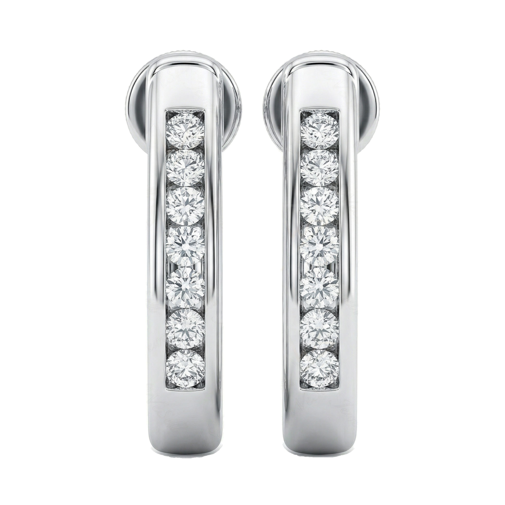 1.00 ct EF VS Lab Grown DIamond Fancy Earrings in 10k White Gold