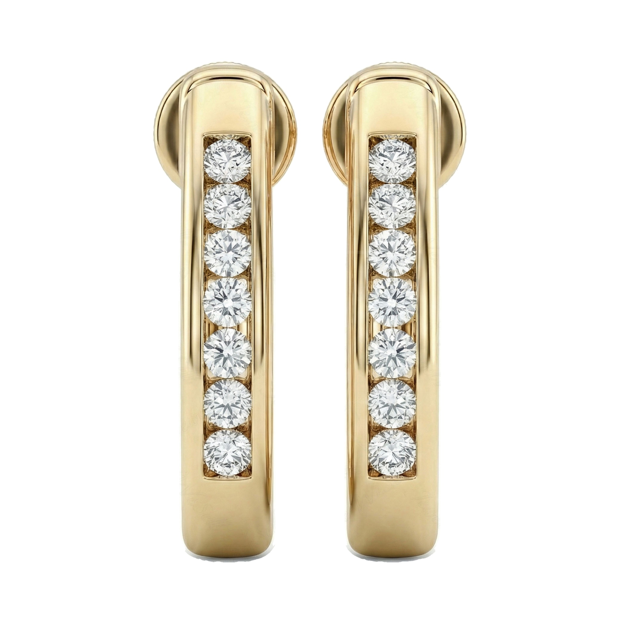 1.00 ct EF VS Lab Grown DIamond Fancy Earrings in 10k Yellow Gold