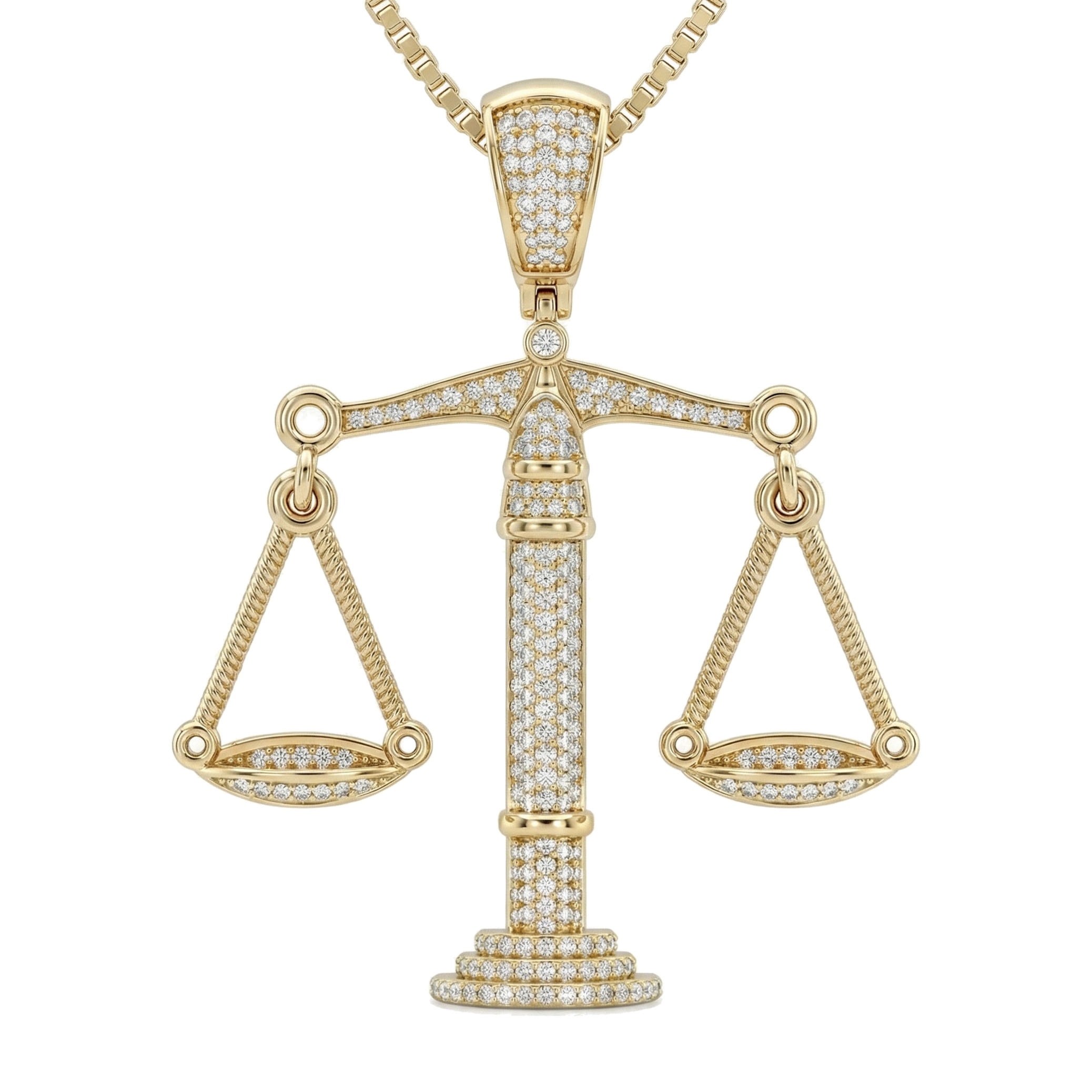 1.00 ct EF VS Lab Grown Diamond Zodiac Pendant in 14k Yellow Gold