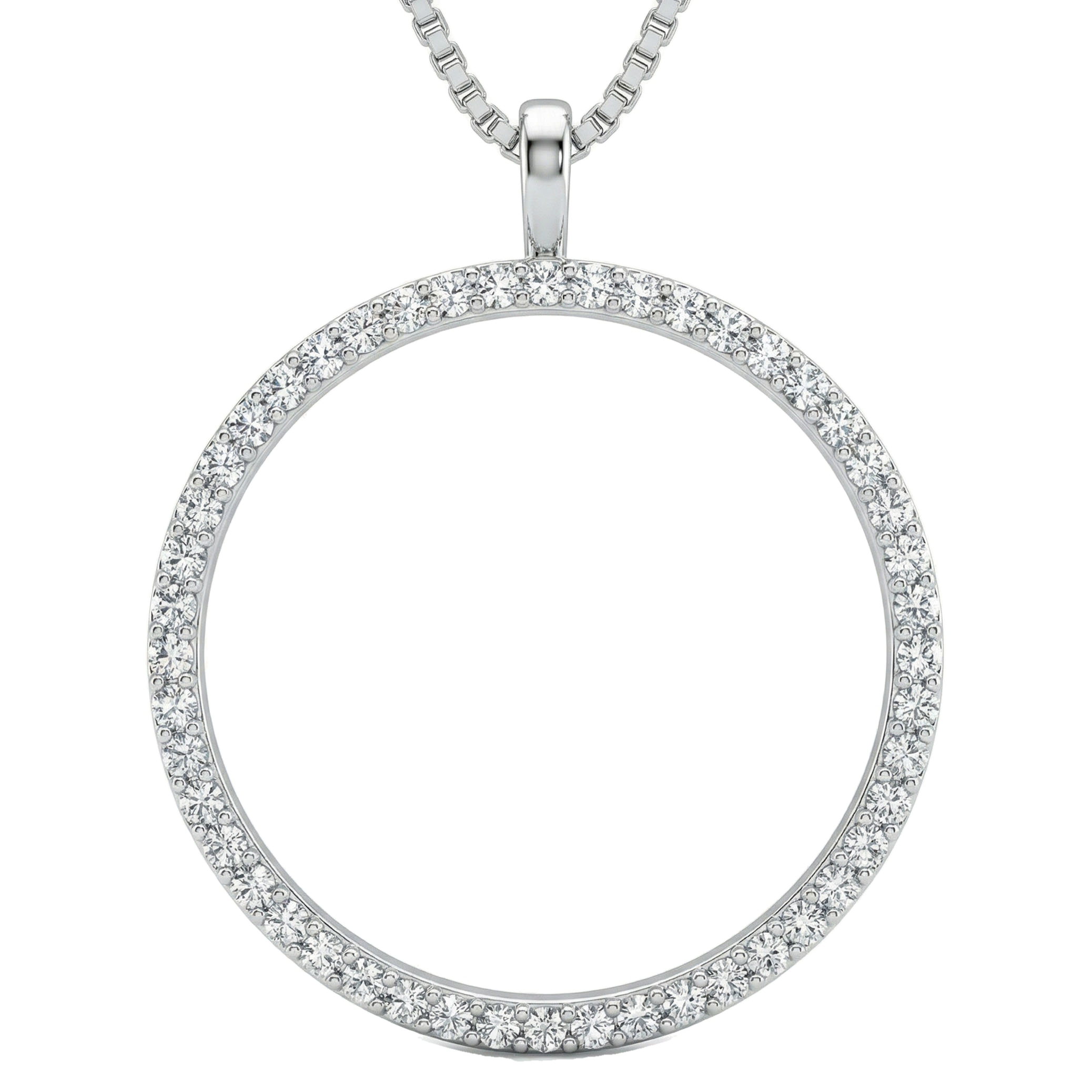 4.30 ct EF VS Lab Grown Diamond Memory Pendant in 10k White Gold