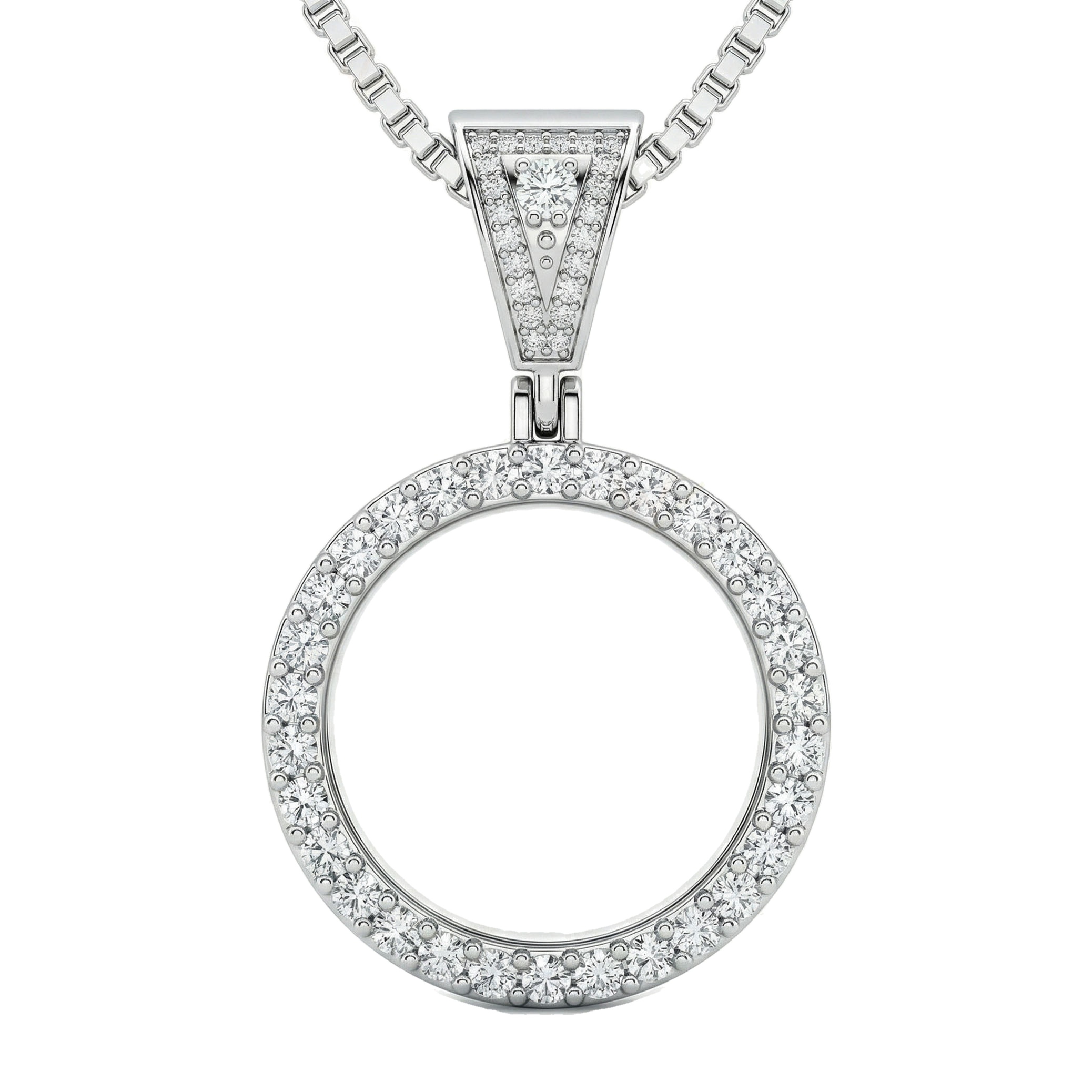1.66 ct EF VS Lab Grown Diamond Memory Pendant in 10k White Gold