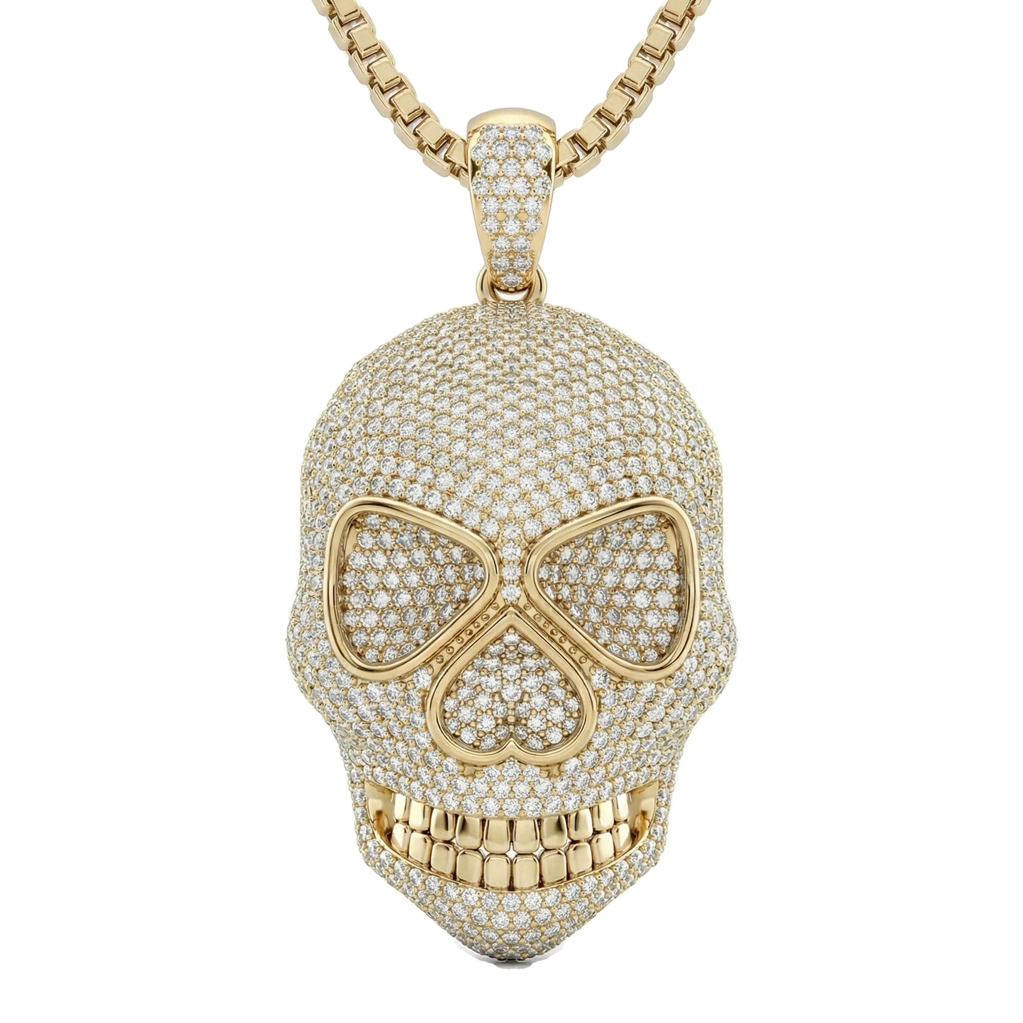 7.20 ct EF VS Lab Grown Diamond Alien Pendant in 14k Yellow Gold