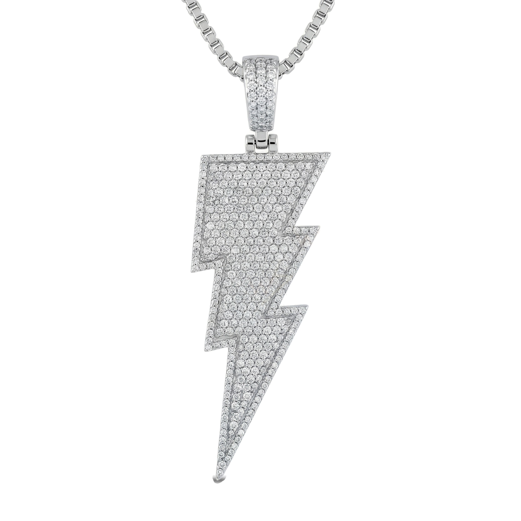 6.30 ct EF VS Lab Grown Diamond Lightening Pendant in 10k White Gold