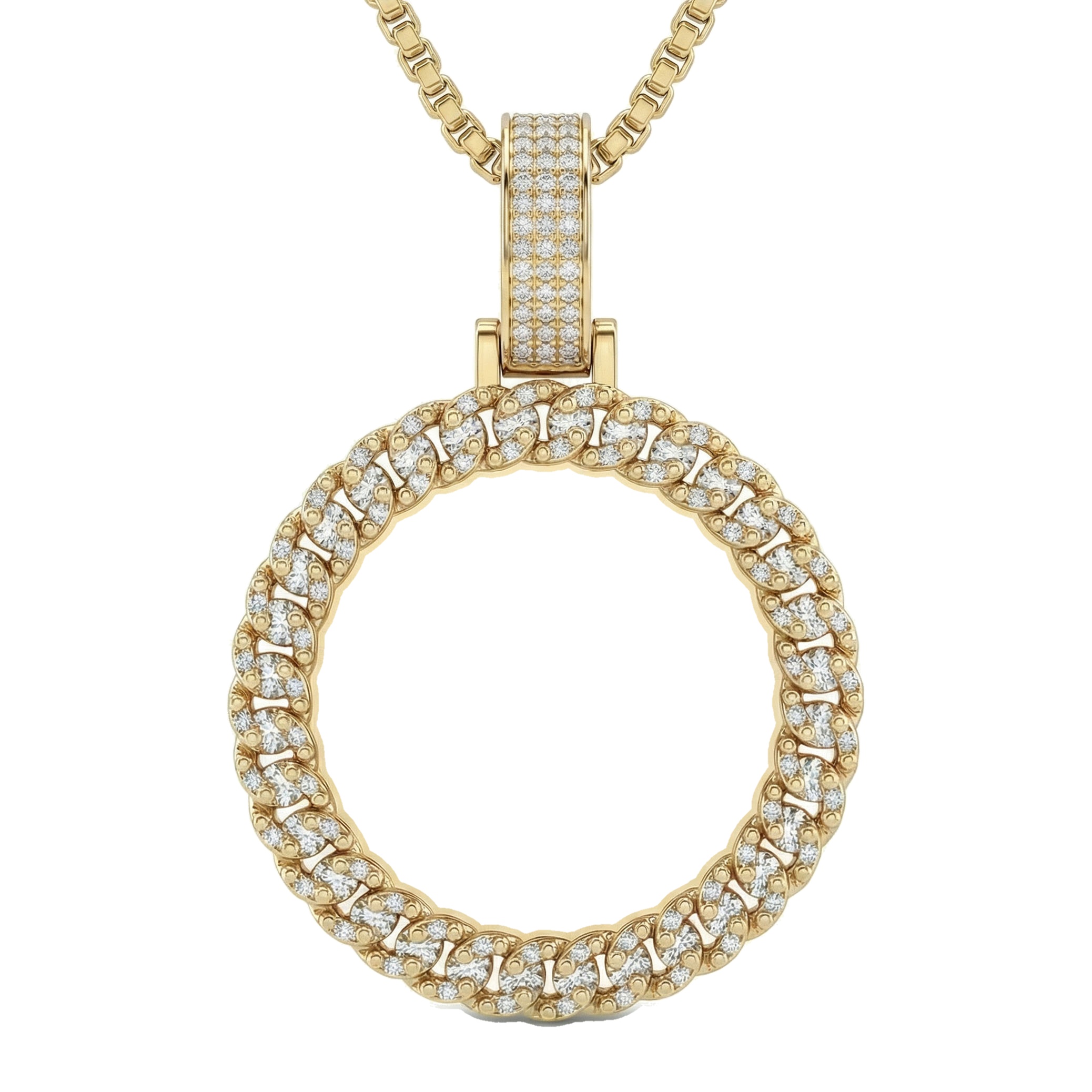1.33 ct EF VS Lab Grown Diamond Memory Pendant in 10k Yellow Gold