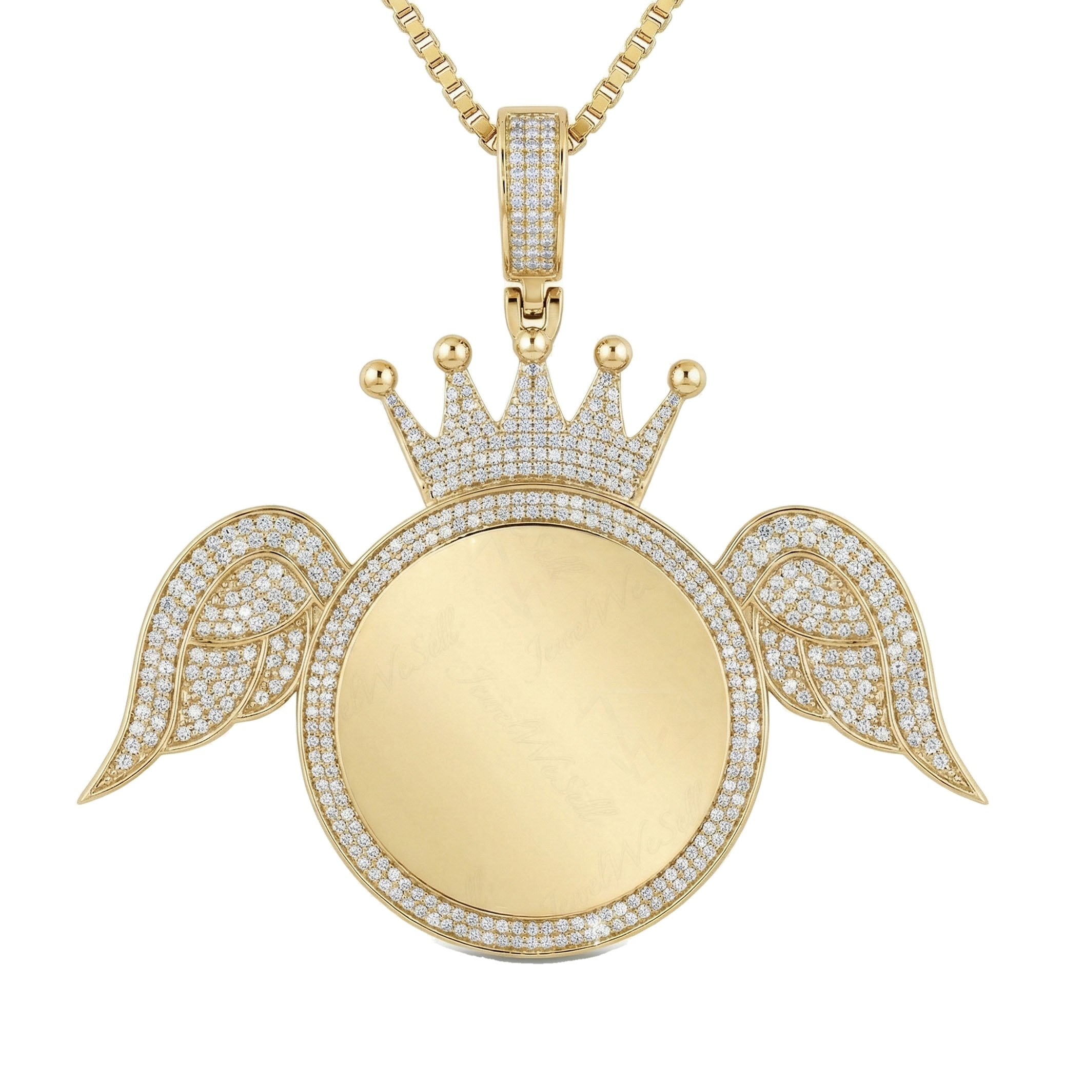 2.50 ct EF VS Lab Grown Diamond Memory Pendant in 10k Yellow Gold
