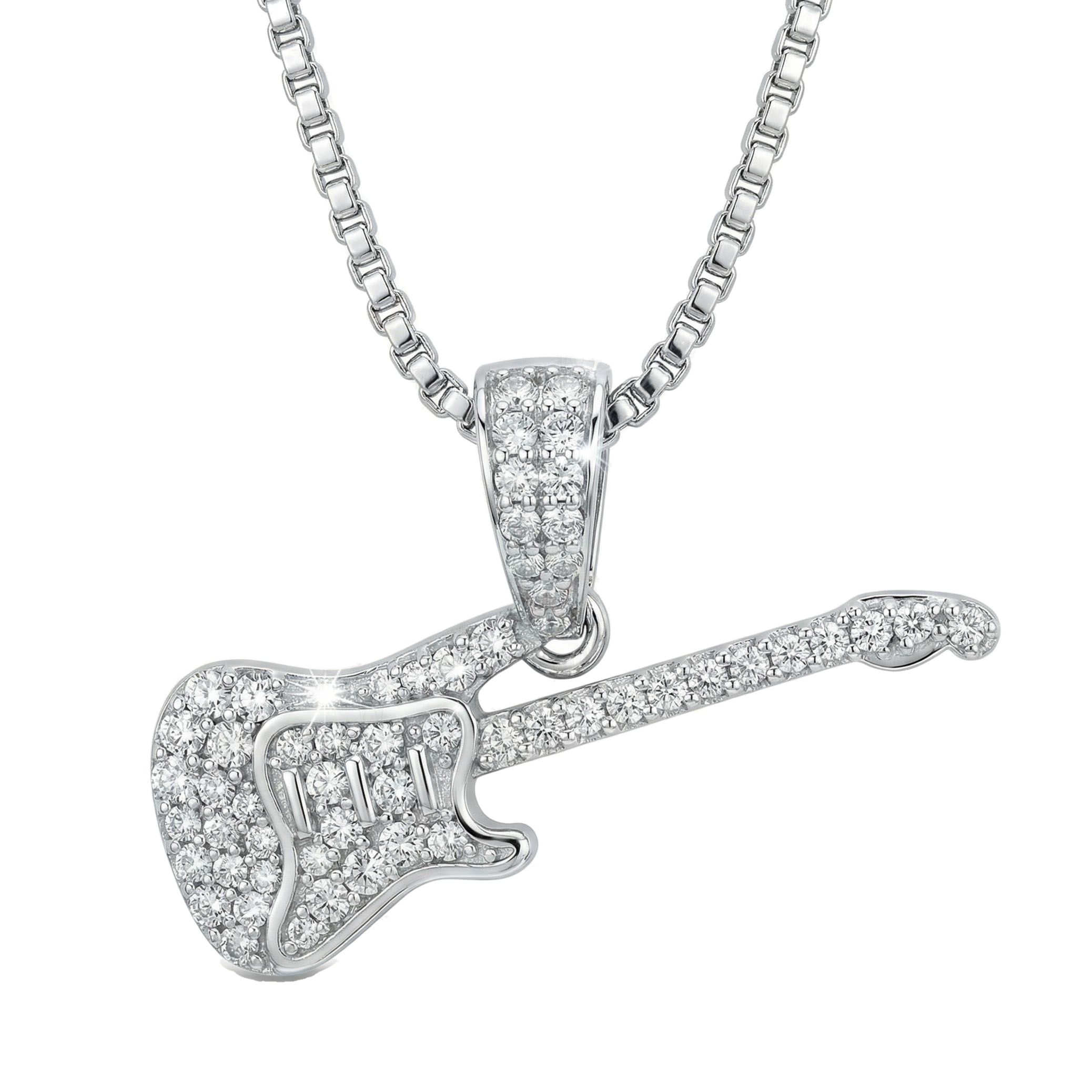 0.45 ct EF VS Lab Grown Diamond Musical Pendant in 10k White Gold