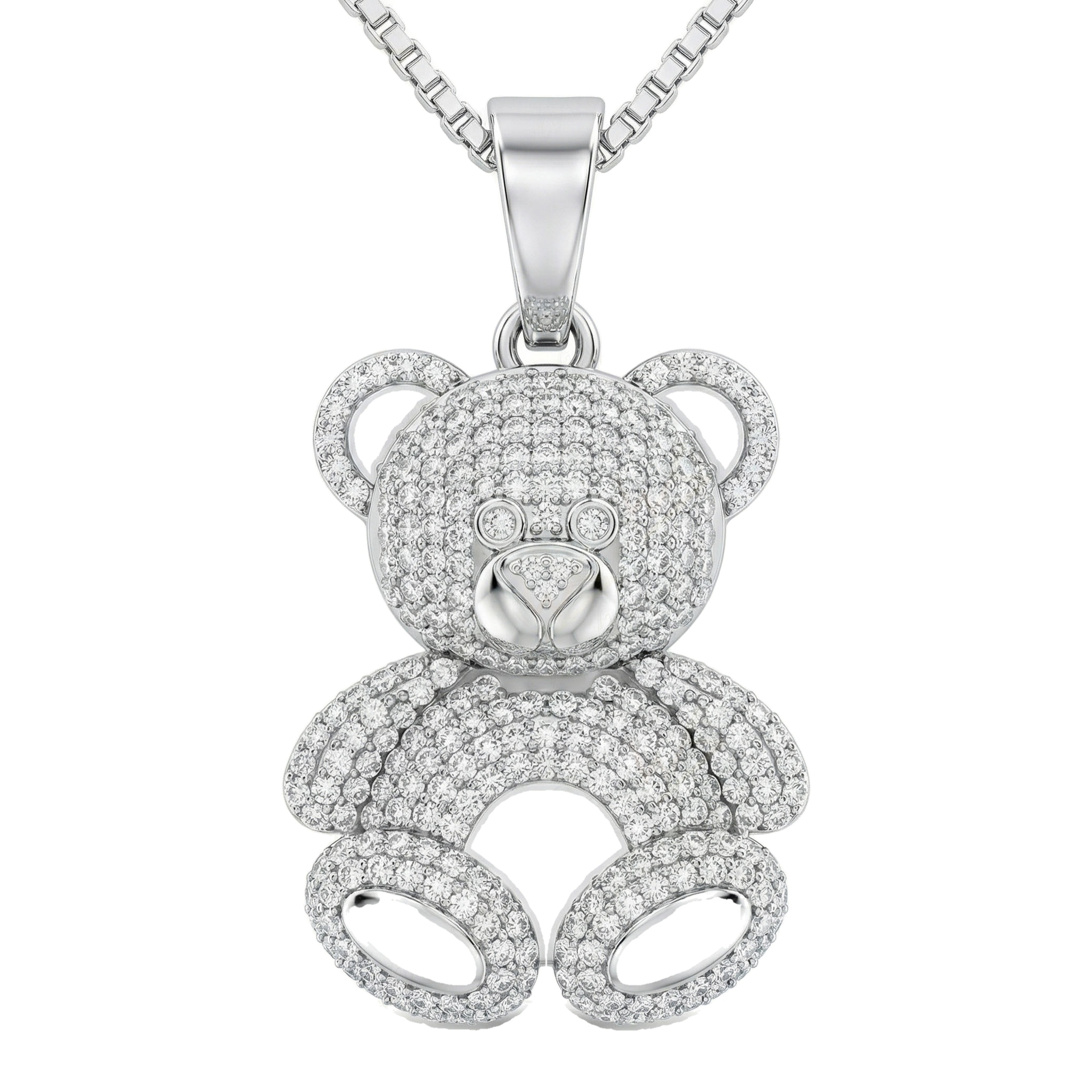 1.40 ct EF VS Lab Grown Diamond Cartoon Pendant in 10k White Gold
