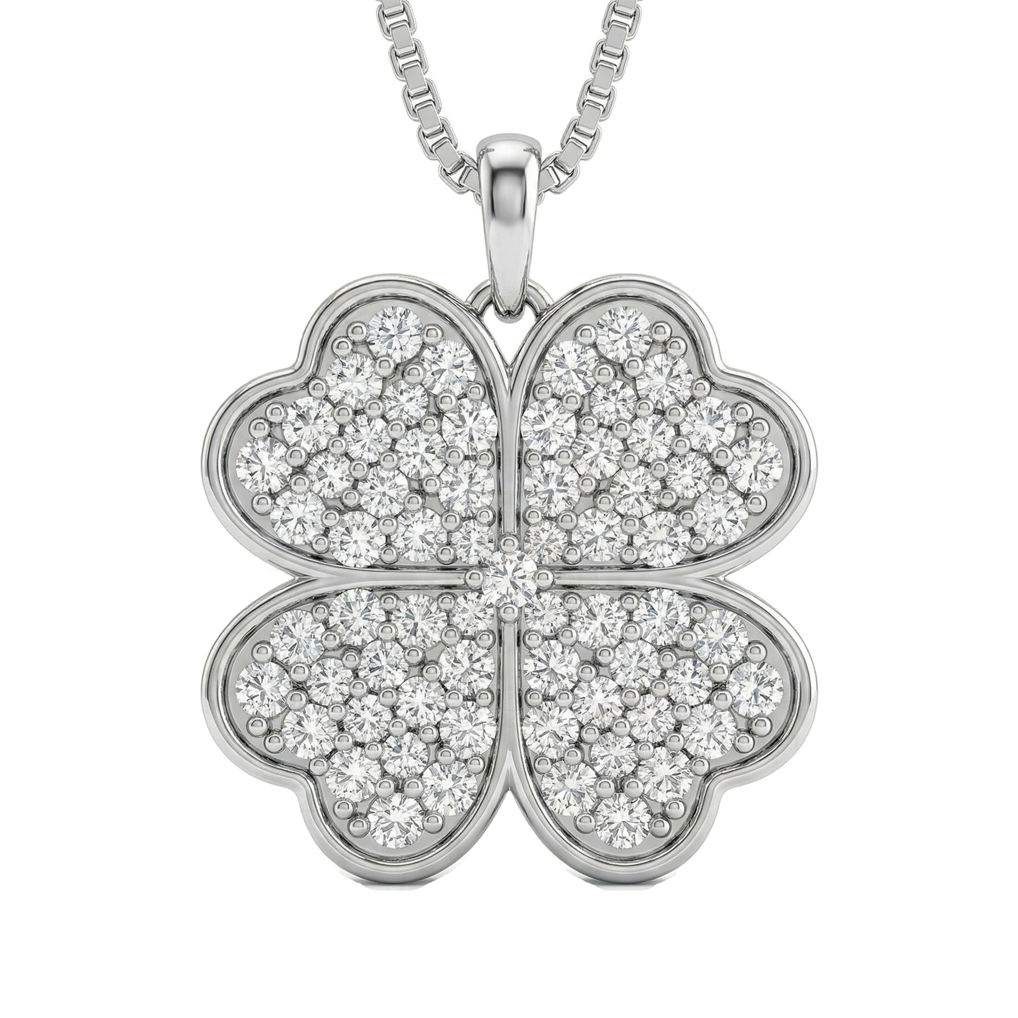 0.40 ct EF VS Lab Grown Diamond Fancy Pendant in 10k White Gold