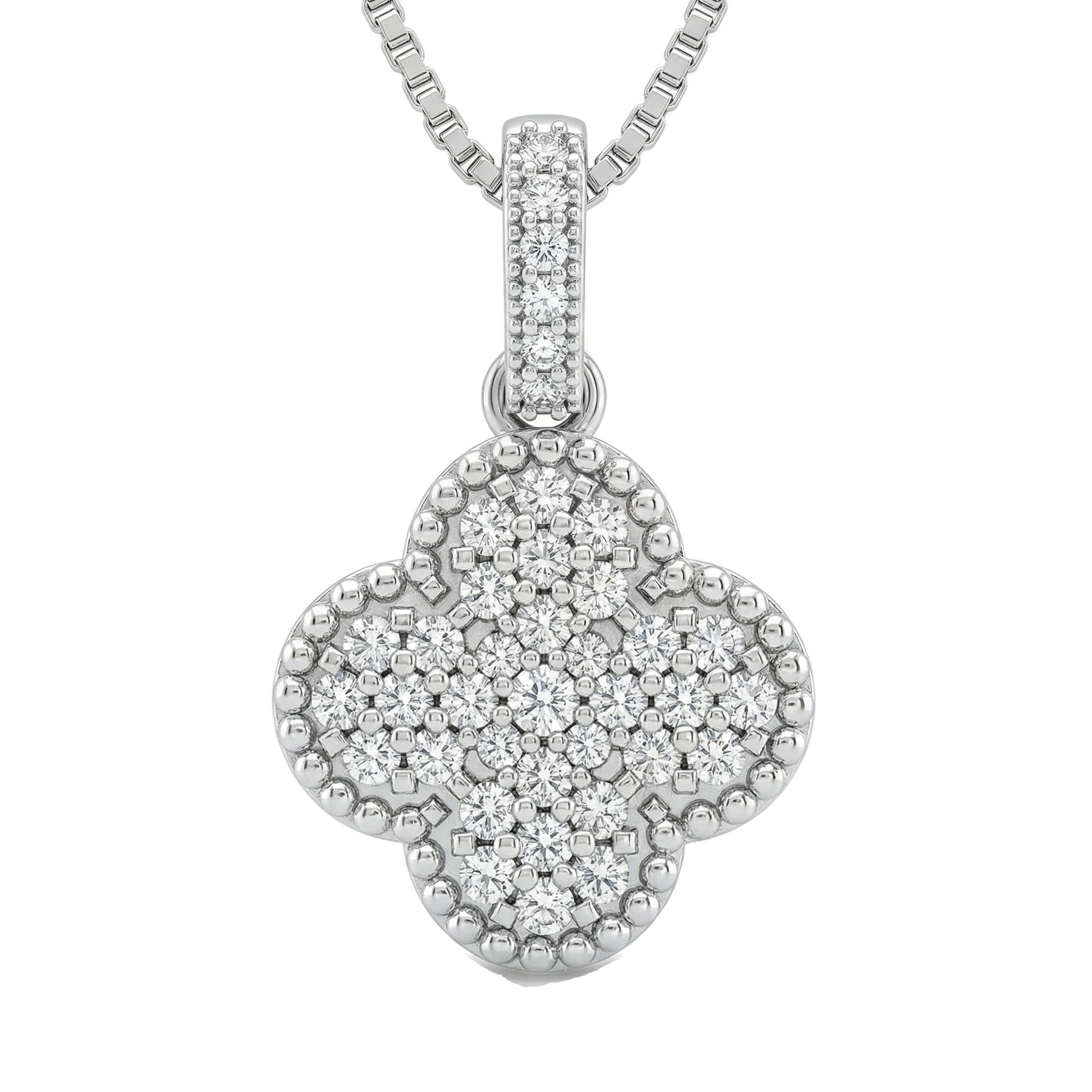 0.40 ct EF VS Lab Grown Diamond Fancy Pendant in 14k White Gold