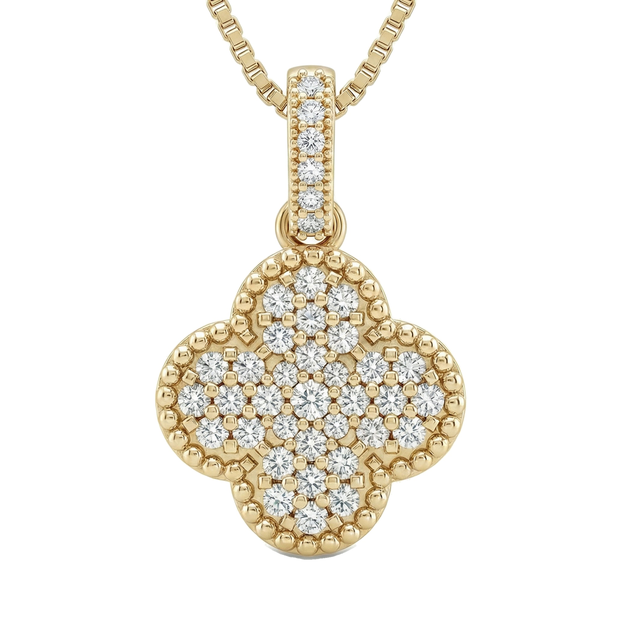 0.40 ct EF VS Lab Grown Diamond Fancy Pendant in 10k Yellow Gold