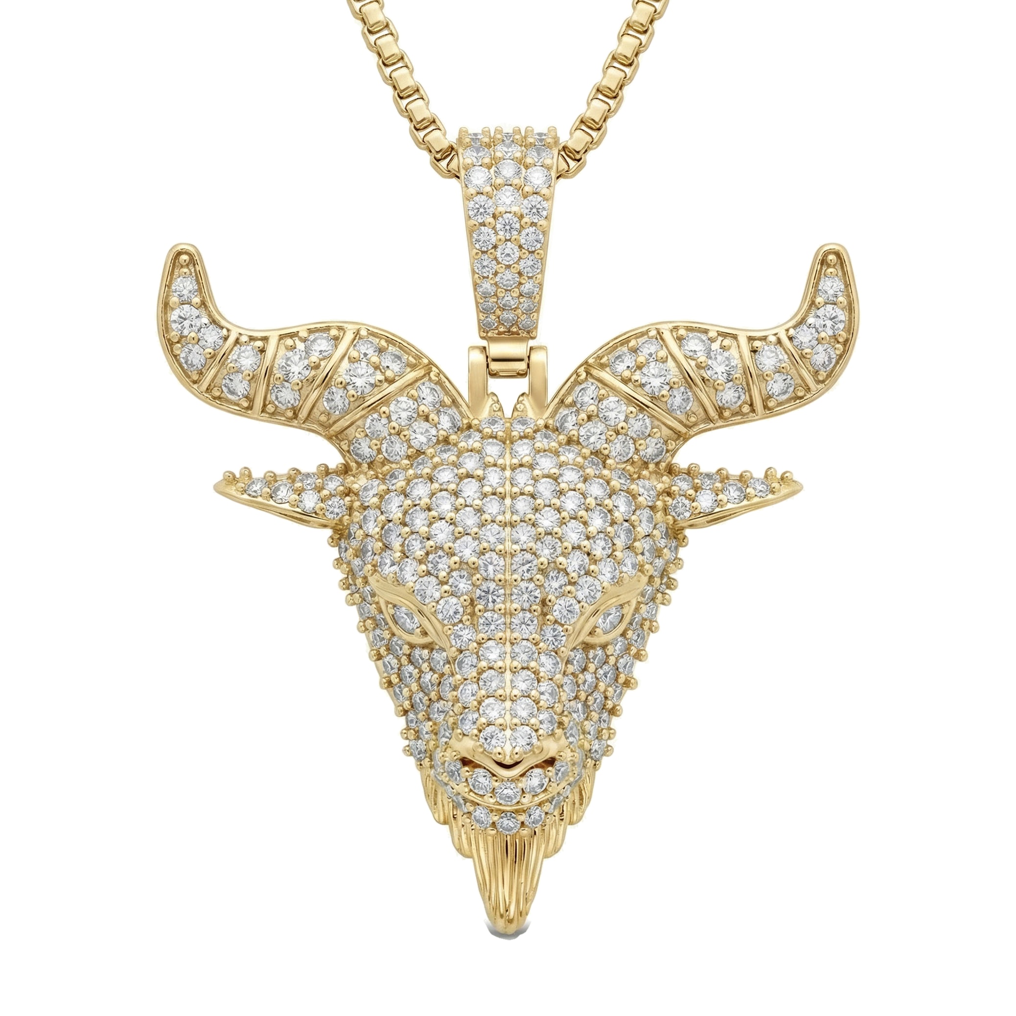 7.30 ct EF VS Lab Grown Diamond Animal Pendant in 14k Yellow Gold