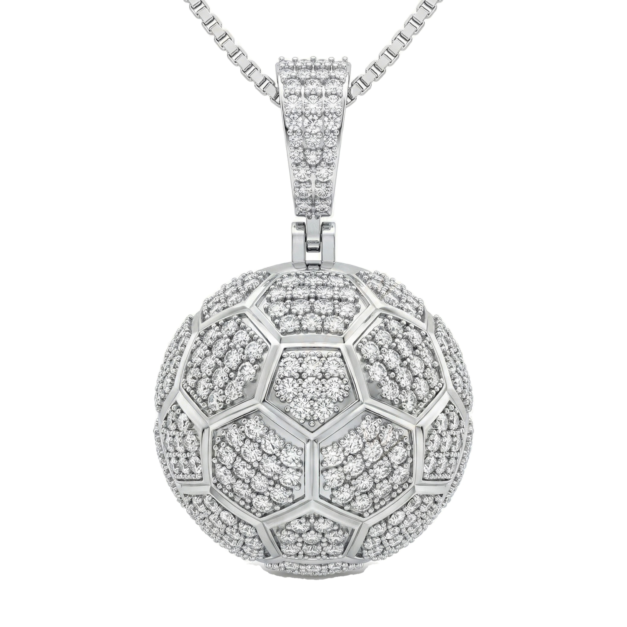 4.80 ct EF VS Lab Grown Diamond Sport Pendant in 14k White Gold