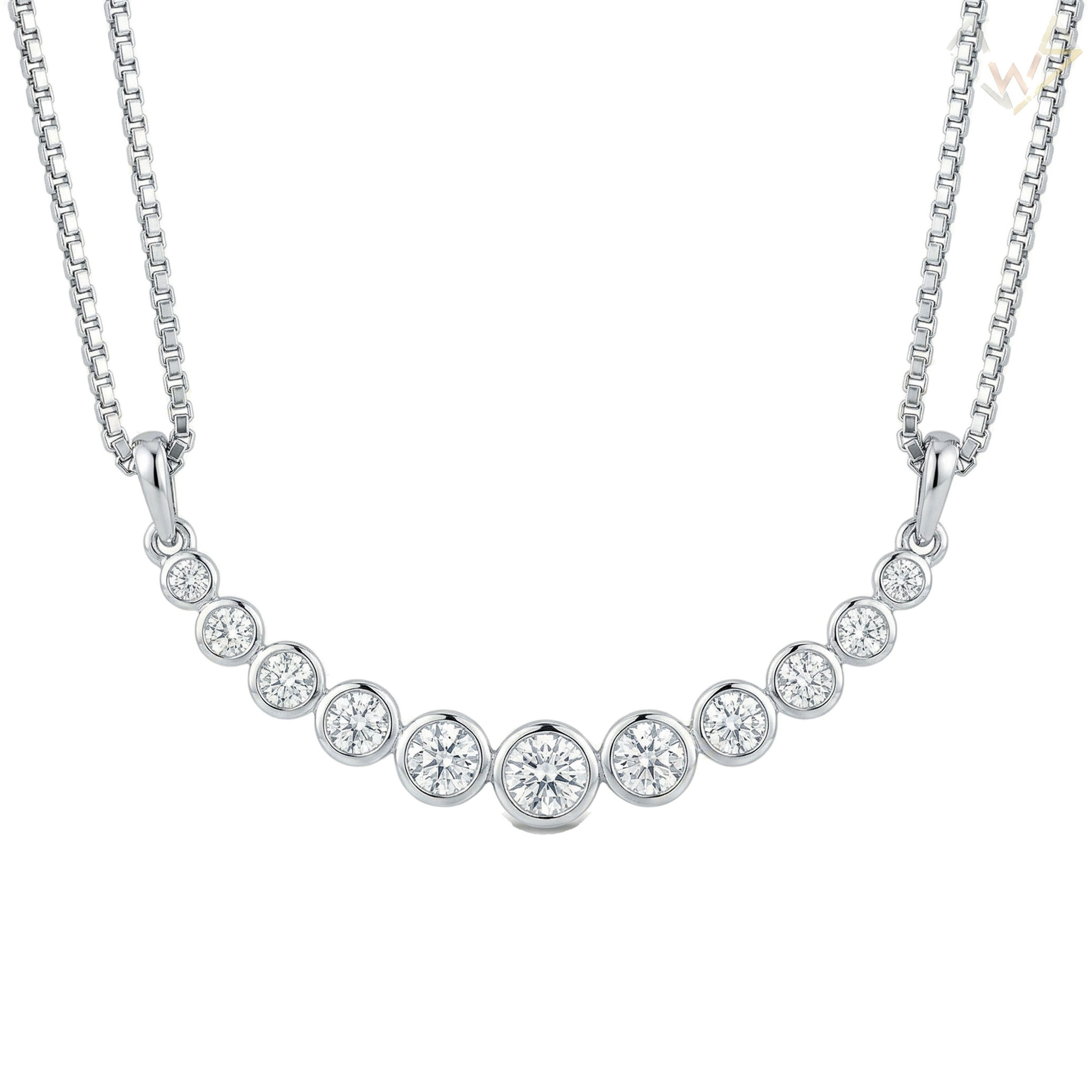 1.66 ct EF VS Lab Grown Diamond Fancy Pendant in 10k White Gold