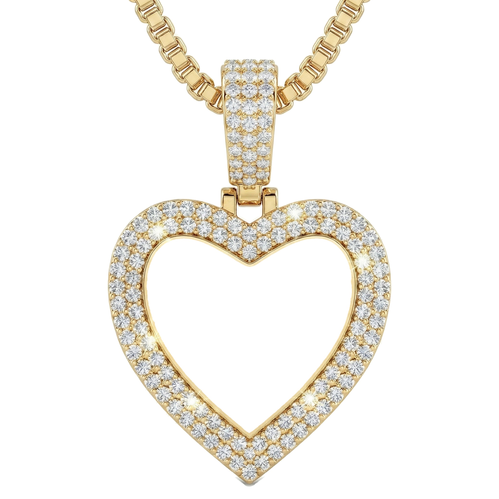 2.33 ct EF VS Lab Grown Diamond Memory Pendant in 10k Yellow Gold