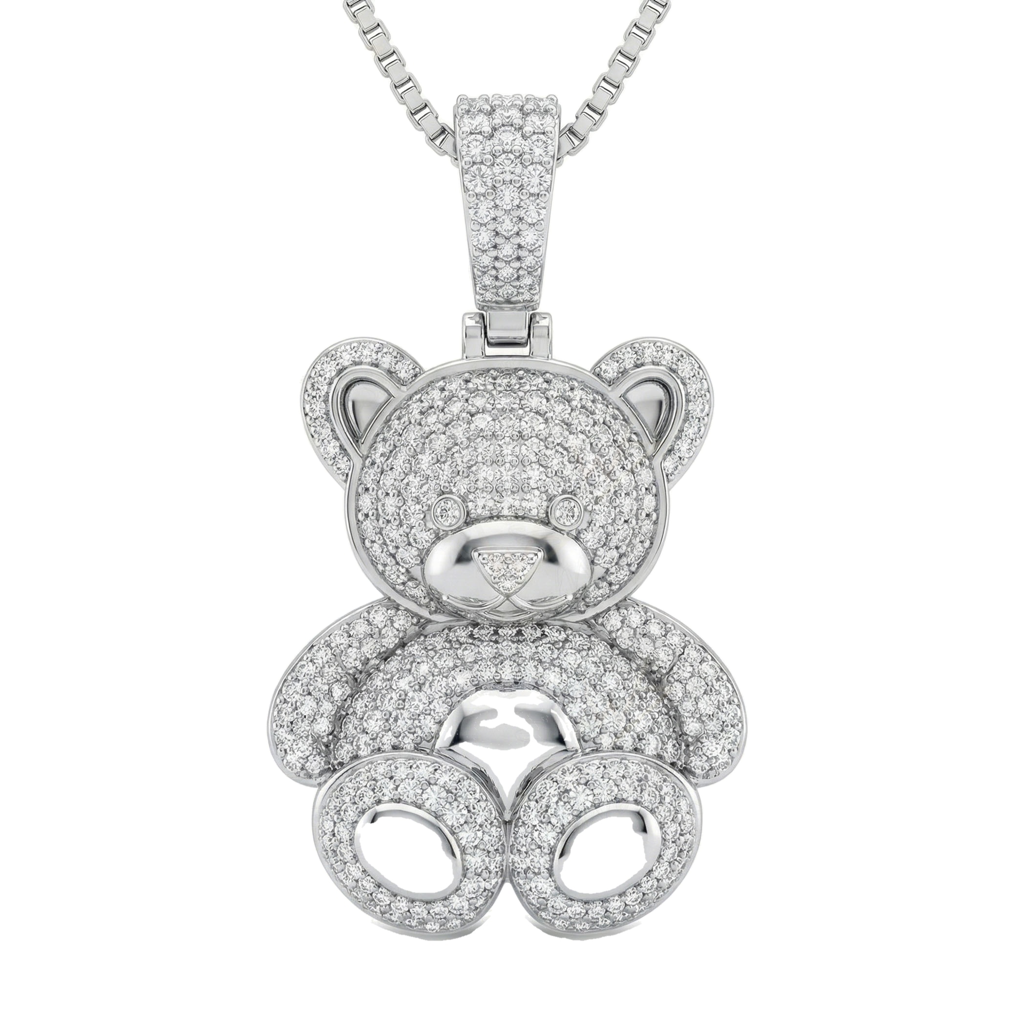 4.00 ct EF VS Lab Grown Diamond Cartoon Pendant in 10k White Gold