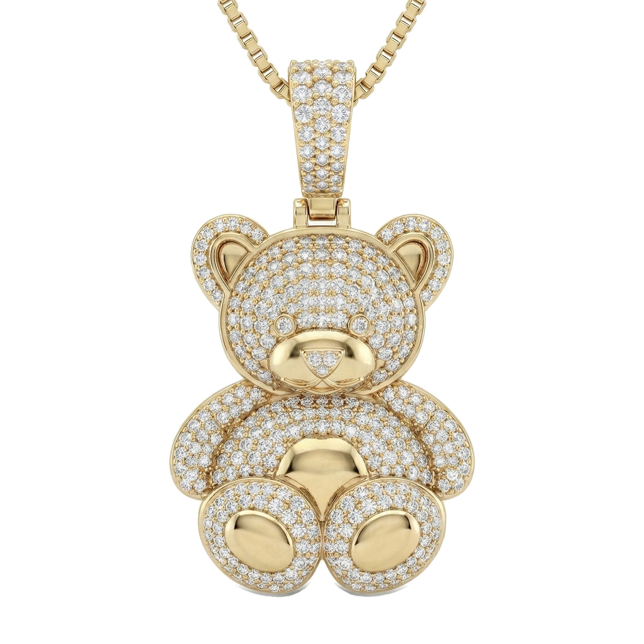 4.00 ct EF VS Lab Grown Diamond Cartoon Pendant in 14k Yellow Gold