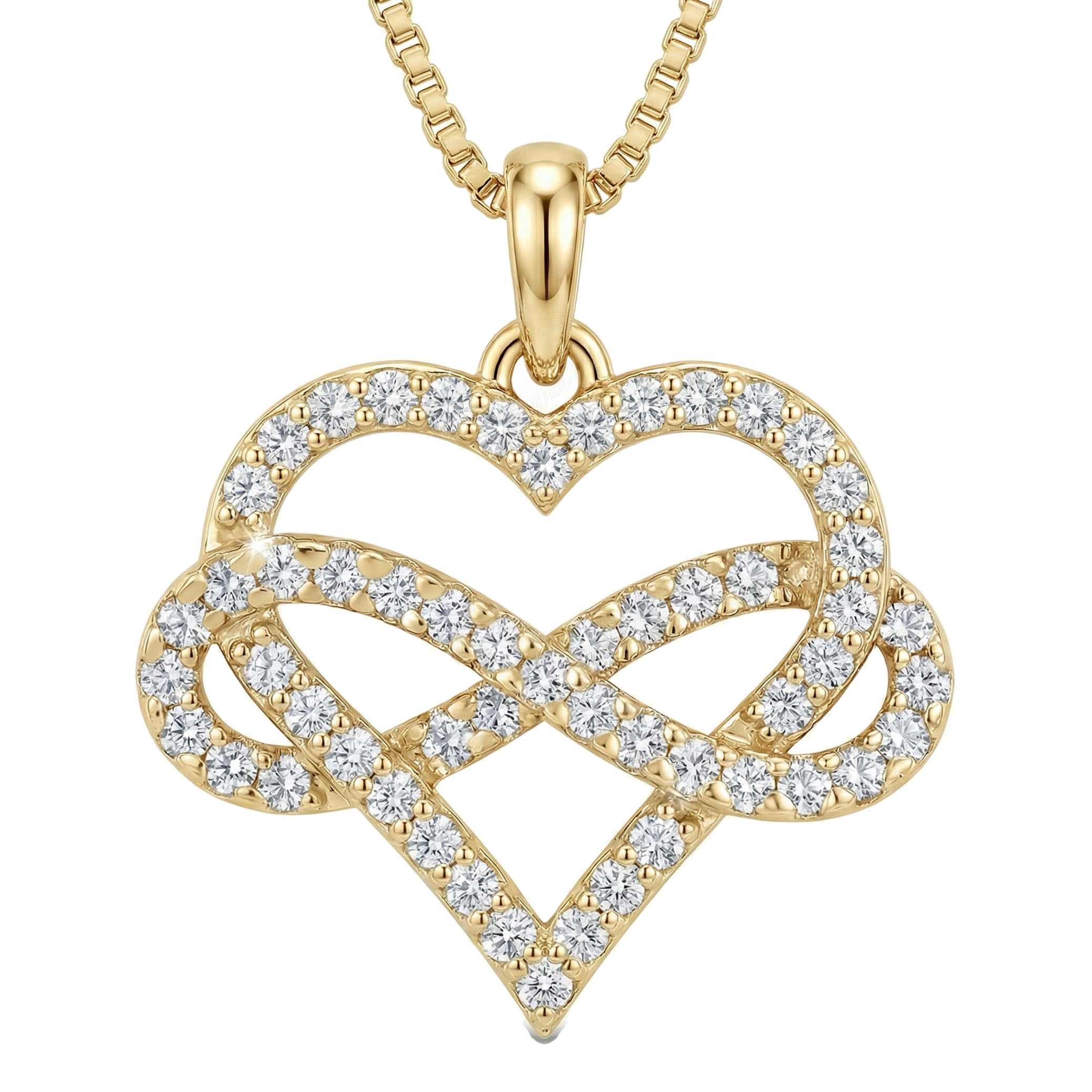 0.60 ct EF VS Lab Grown Diamond Heart Pendant in 14k Yellow Gold
