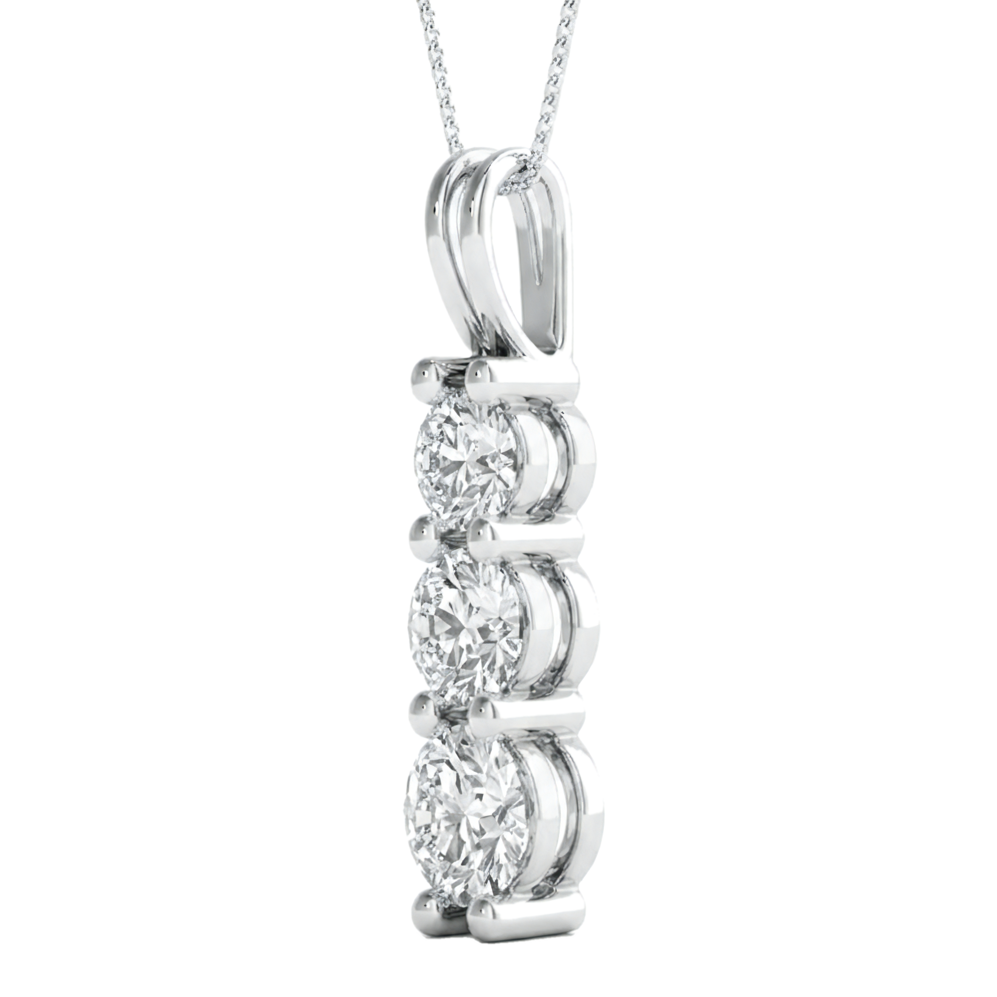 View 1 to 5 Carat Round Lab Grown Diamond Diamond Pendant in 14K Gold