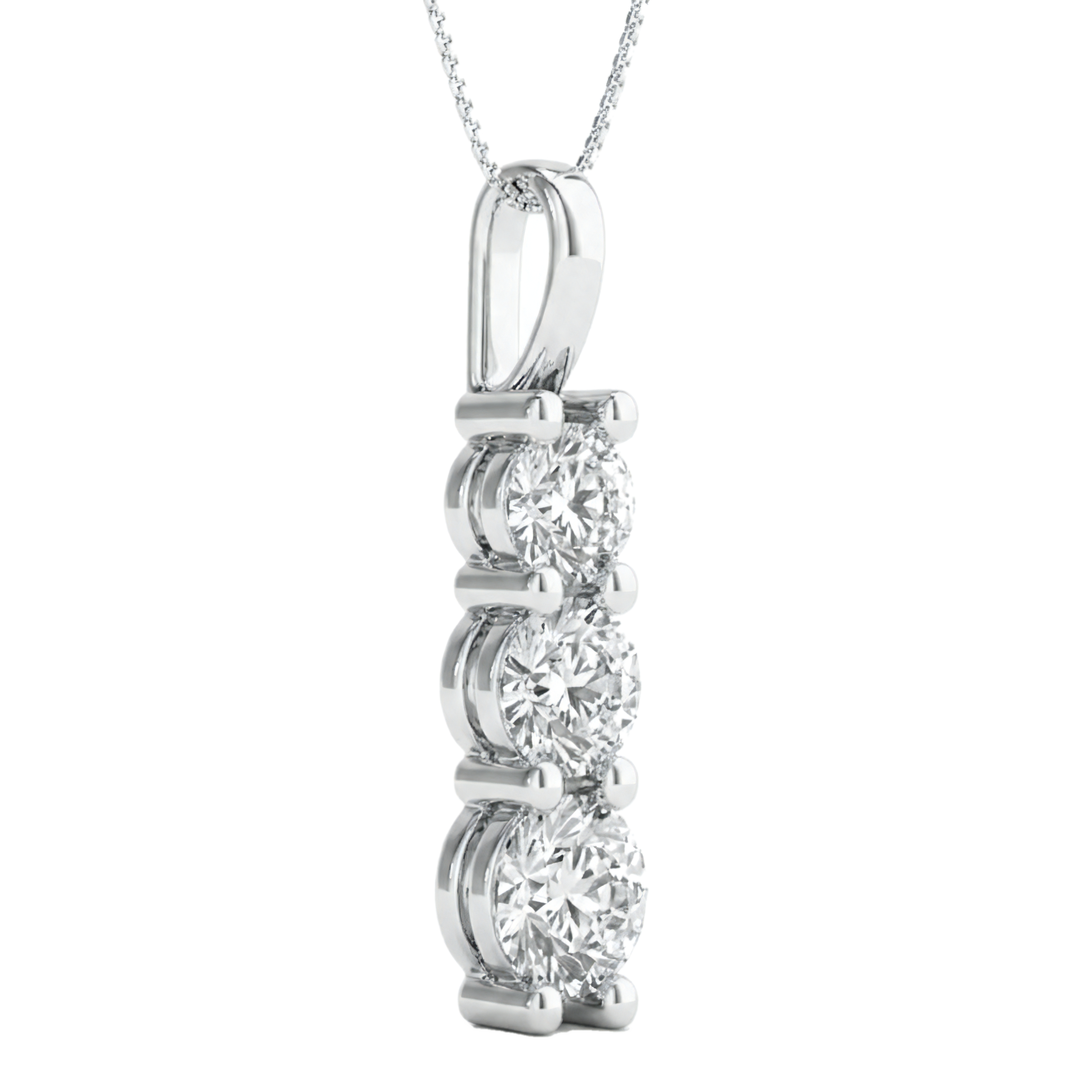 View 1 to 5 Carat Round Lab Grown Diamond Diamond Pendant in 14K Gold