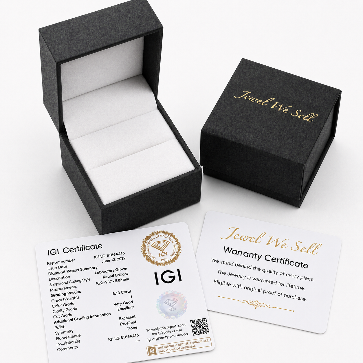 View 1 to 5 Carat Round Lab Grown Diamond Diamond Pendant in 14K Gold