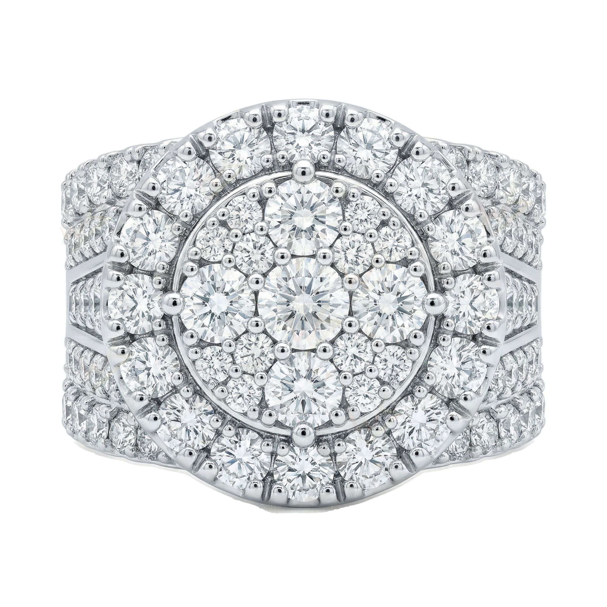 4.50 ct EF VS Lab Grown Diamond Mens Statement Ring in 10k White Gold _ Sz0600 100830