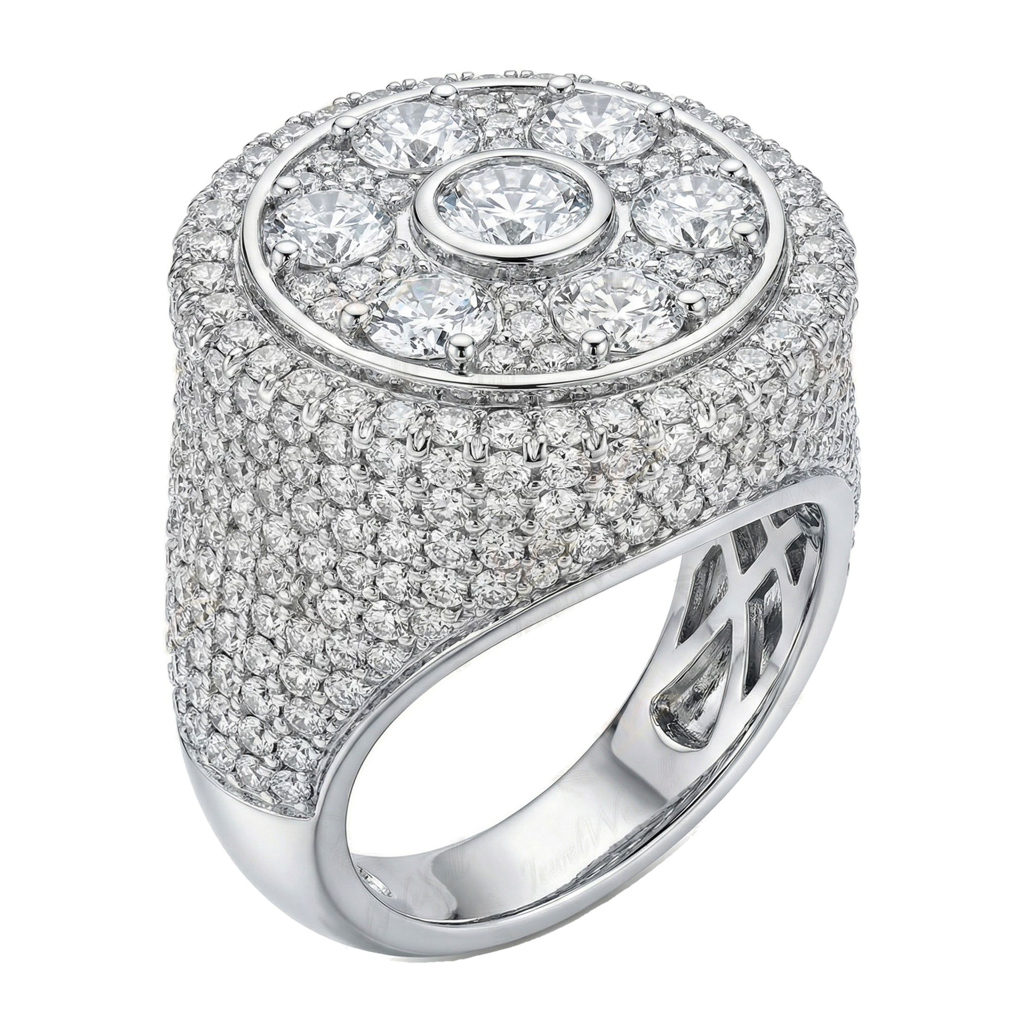 7.20 ct EF VS Moissanite Mens Statement Ring in 925 Sterling SIlver _ Sz0900 100835
