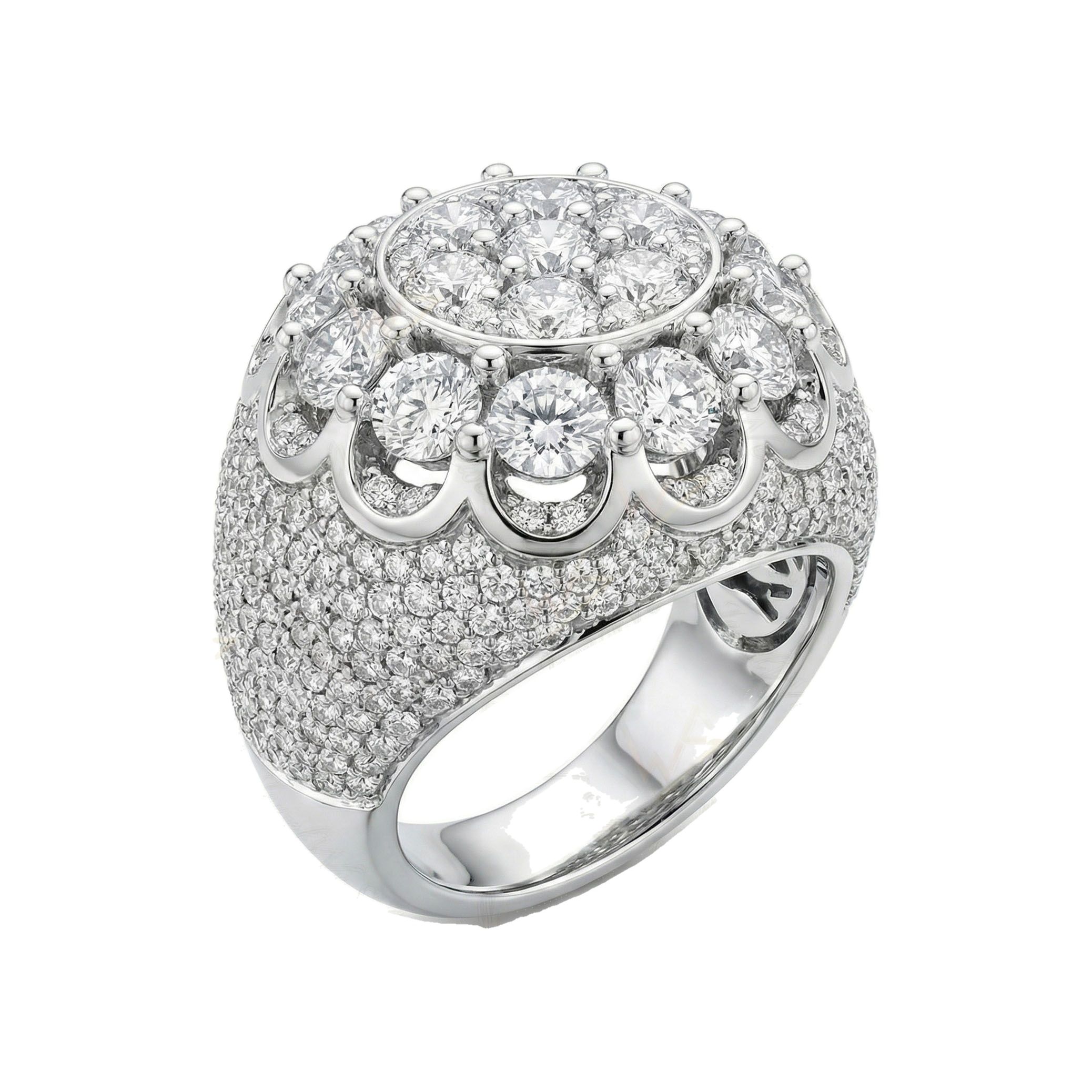 8.60 ct EF VS Moissanite Mens Statement Ring in 925 Sterling SIlver _ Sz0825 100838