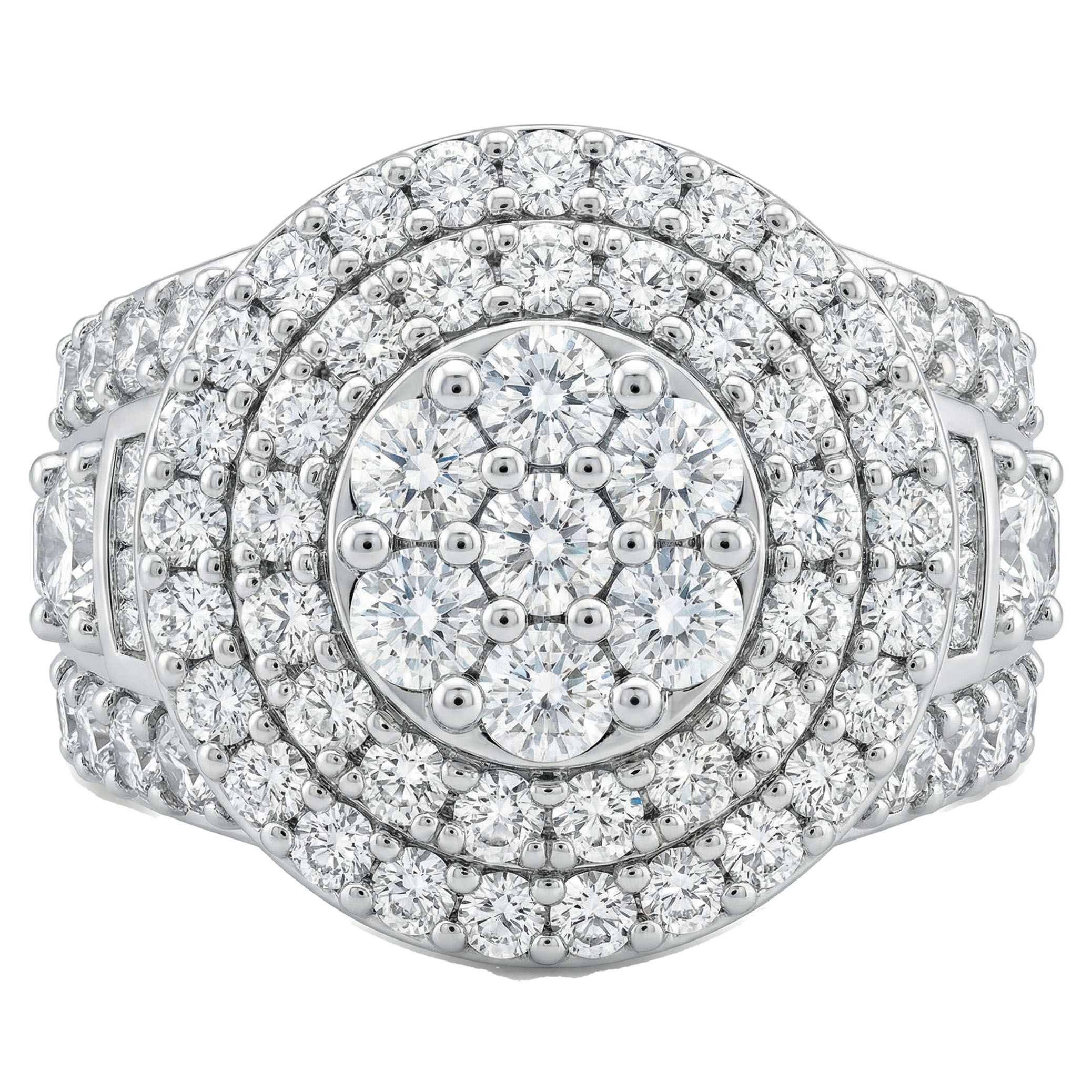 3.66 ct EF VS Moissanite Mens Statement Ring in 925 Sterling SIlver _ Sz0475 100864