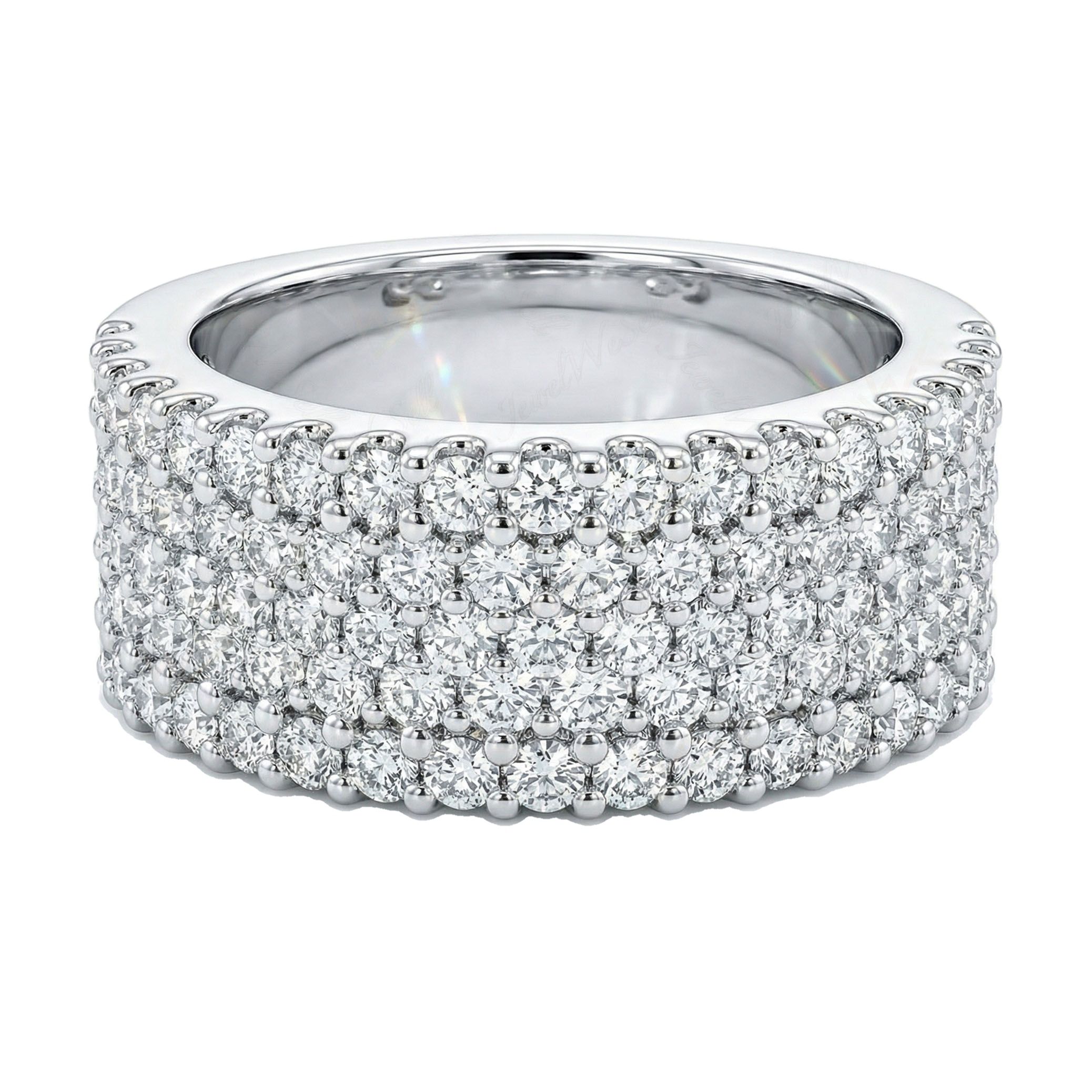 1.40 ct EF VS Lab Grown Diamond Mens Wedding Band in 10k White Gold _ Sz0650 101004