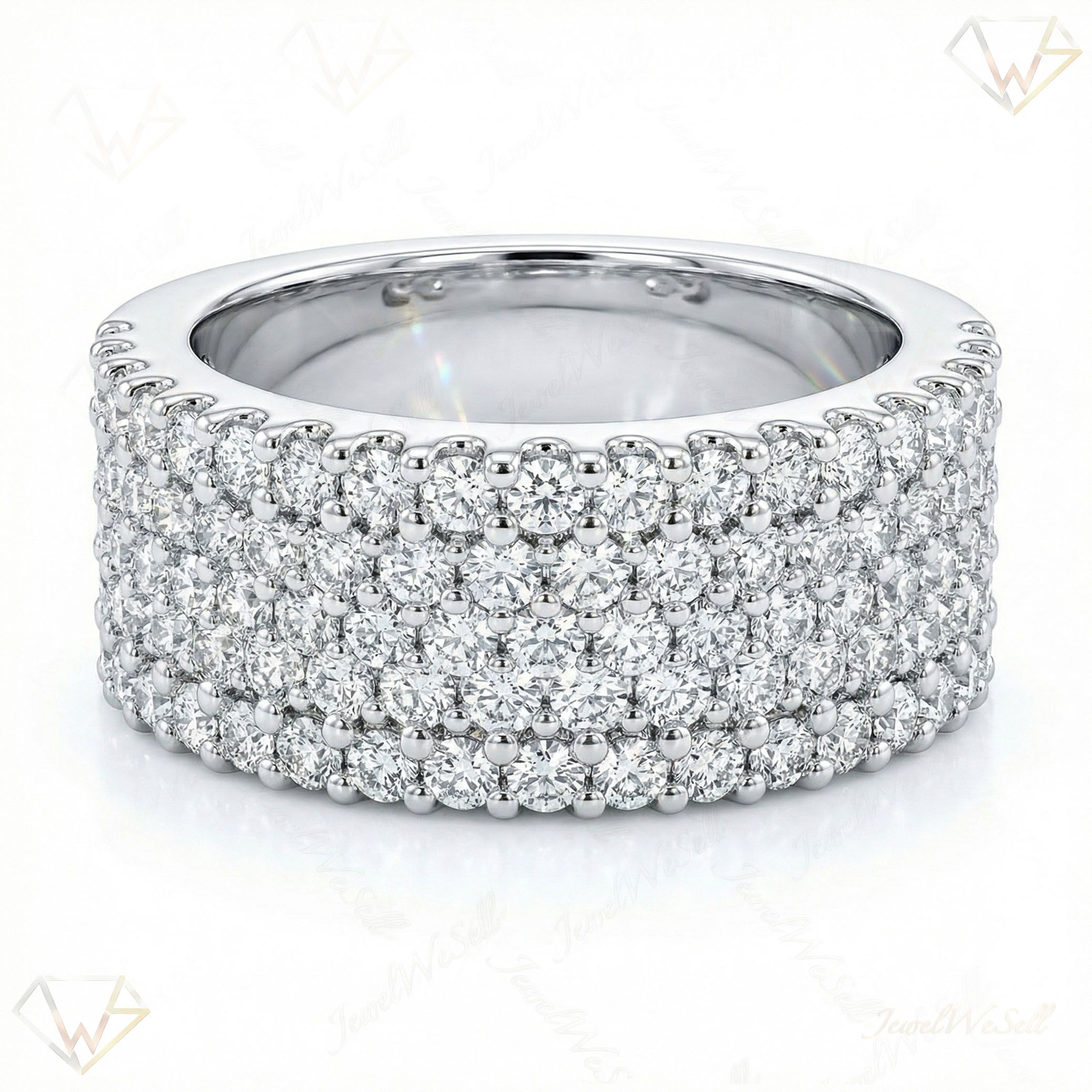 1.40 ct EF VS Lab Grown Diamond Mens Wedding Band in 10k White Gold _ Sz0800 101004