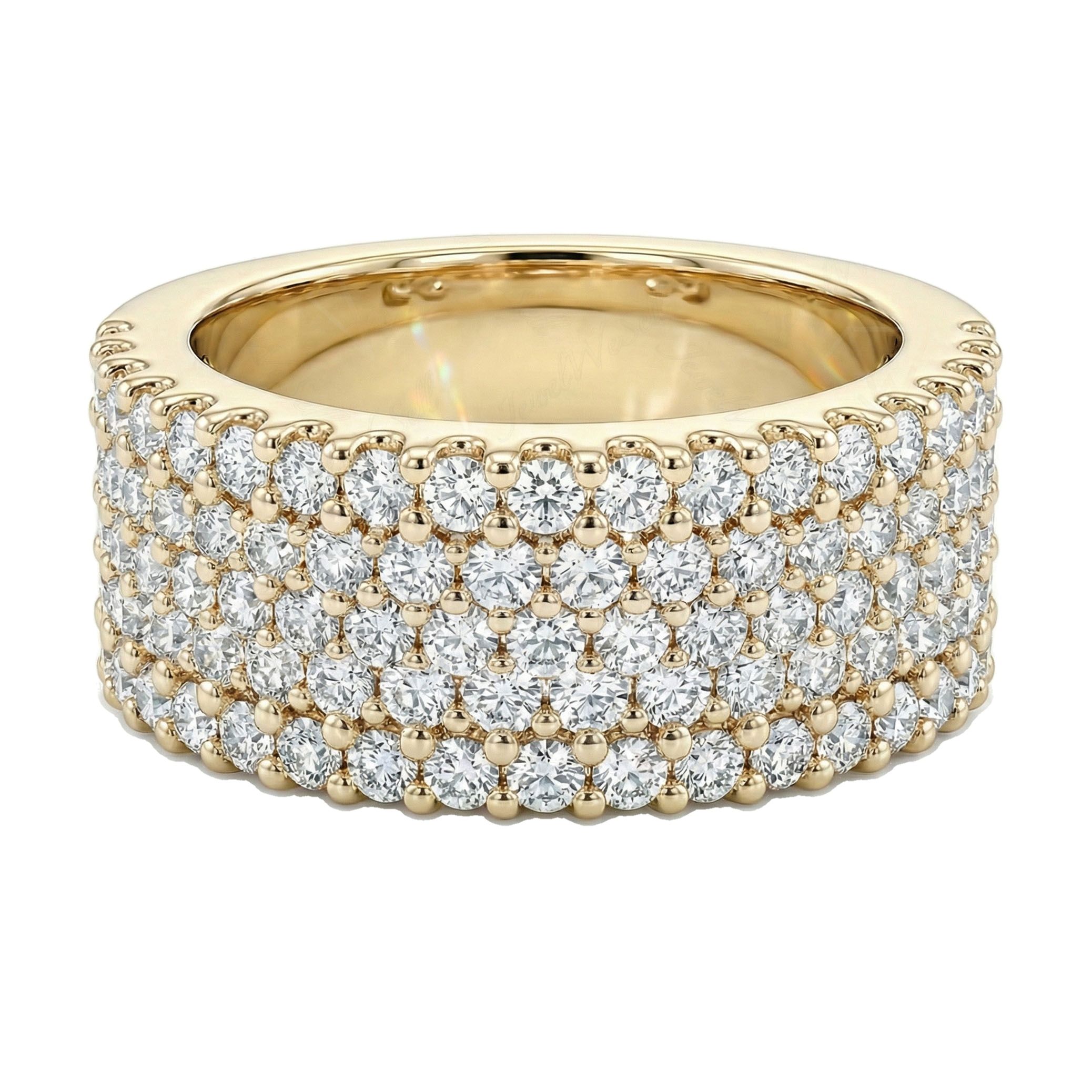 1.40 ct EF VS Lab Grown Diamond Mens Wedding Band in 10k Yellow Gold _ Sz0825 101004