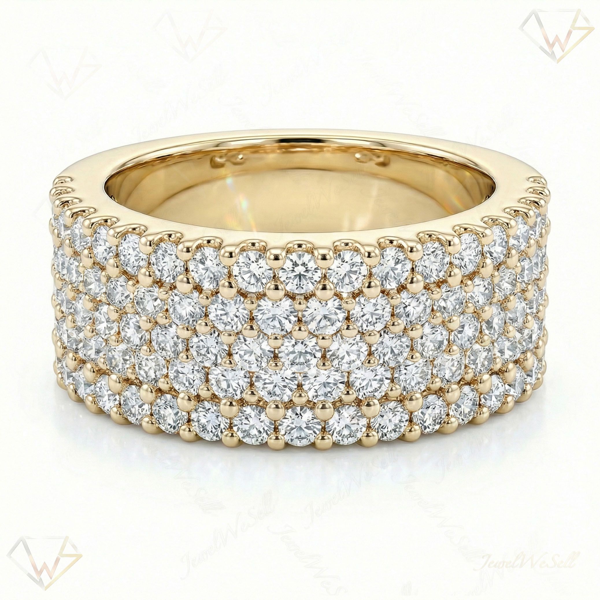1.40 ct EF VS Lab Grown Diamond Mens Wedding Band in 14k Yellow Gold _ Sz0400 101004