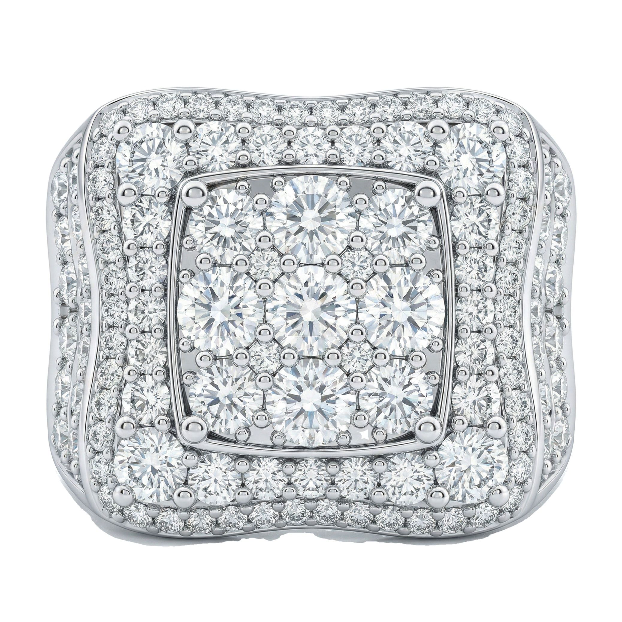 3.10 ct EF VS Moissanite Mens Statement Ring in 925 Sterling SIlver _ Sz0550 101264