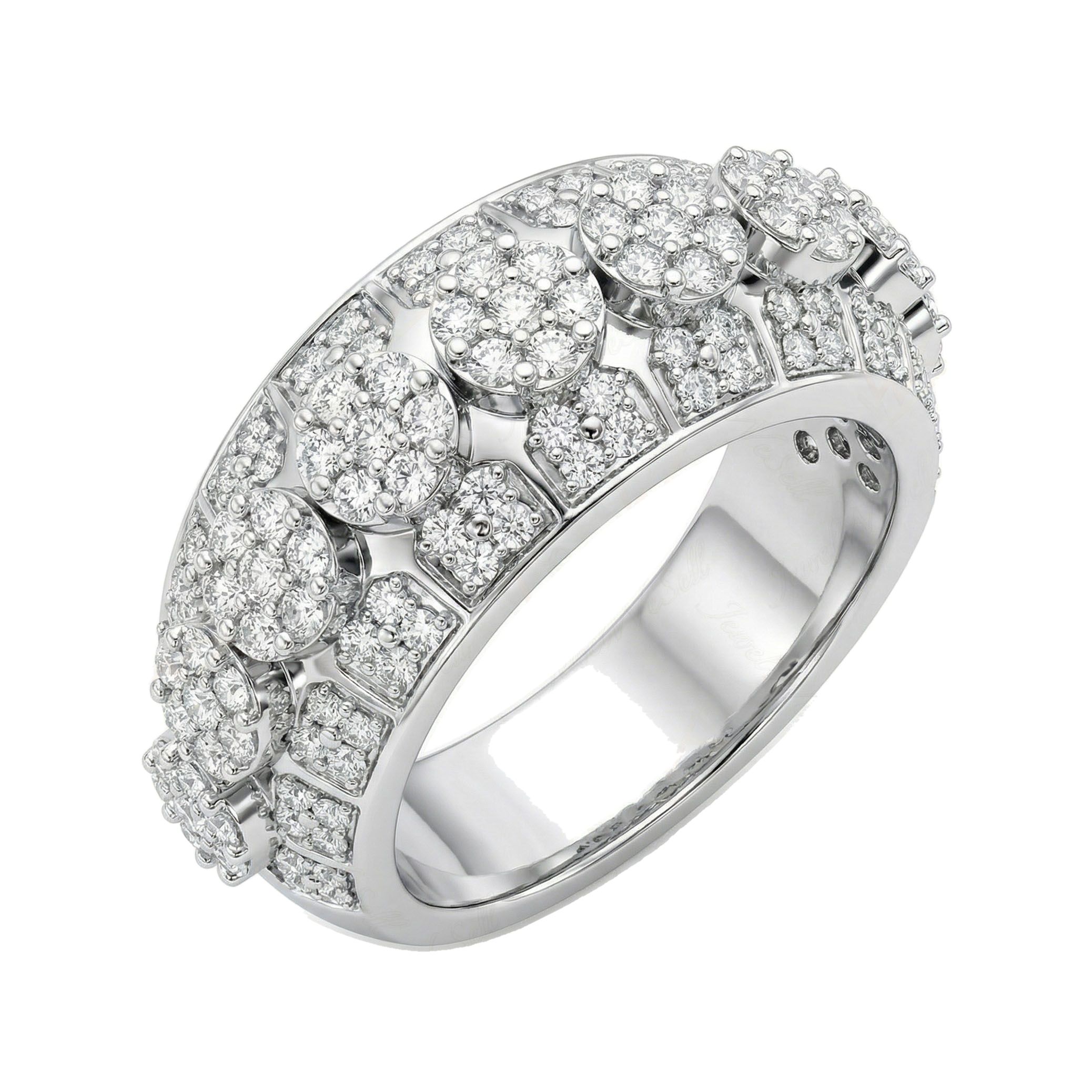 3.66 ct EF VS Lab Grown Diamond Mens Wedding Band in 10k White Gold _ Sz0875 101291