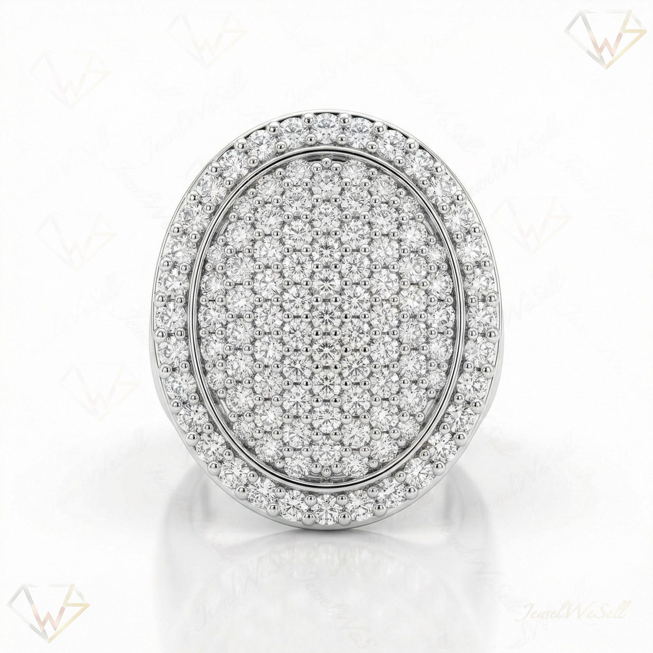 3.10 ct EF VS Moissanite Mens Statement Ring in 925 Sterling SIlver _ Sz0875 101509