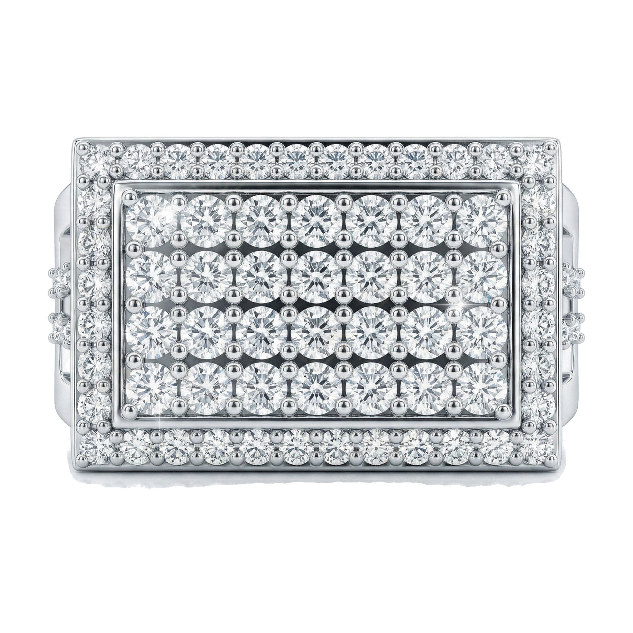 2.00 ct EF VS Lab Grown Diamond Mens Wedding Band in 10k White Gold _ Sz0975 101510