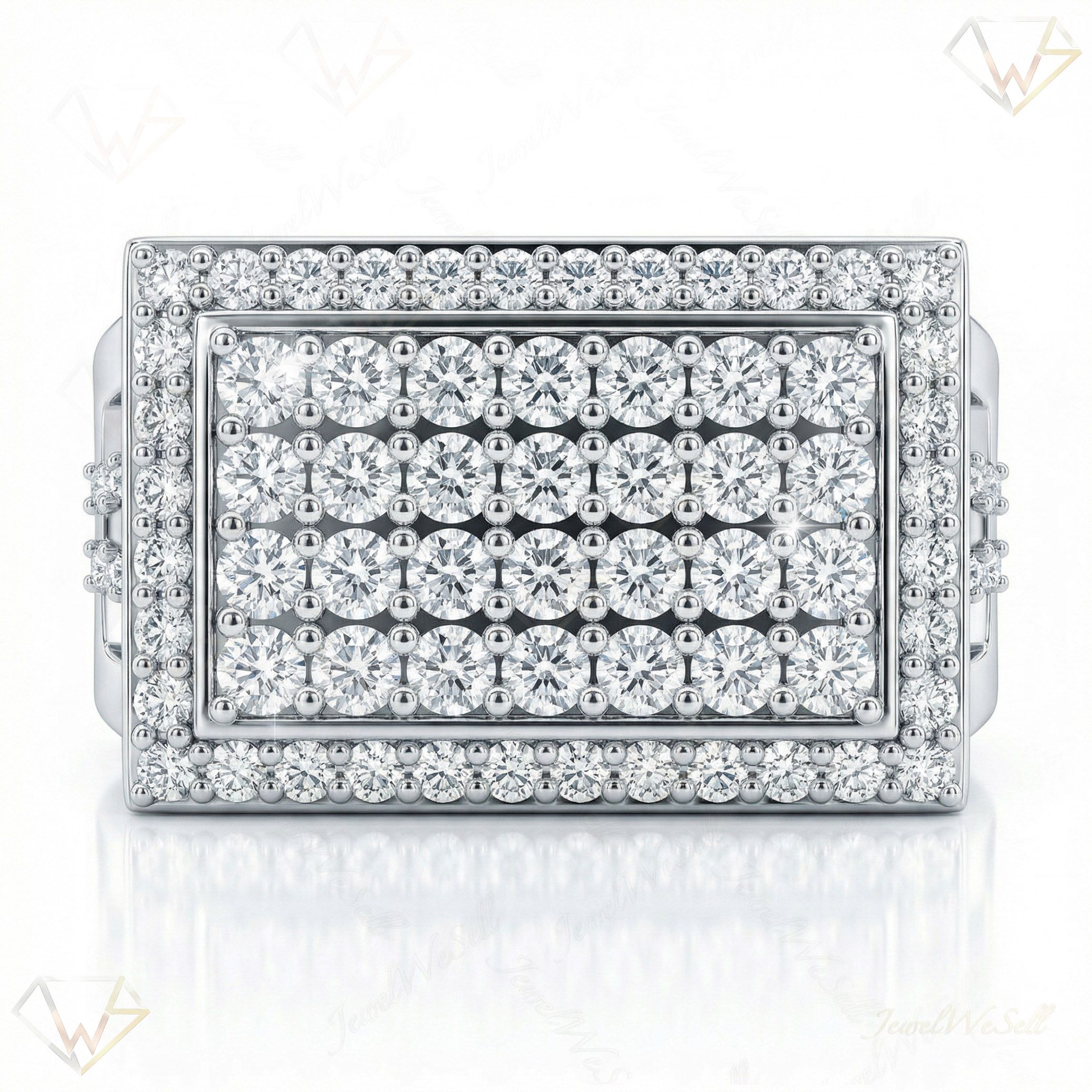 2.00 ct EF VS Lab Grown Diamond Mens Wedding Band in 14k White Gold _ Sz0850 101510