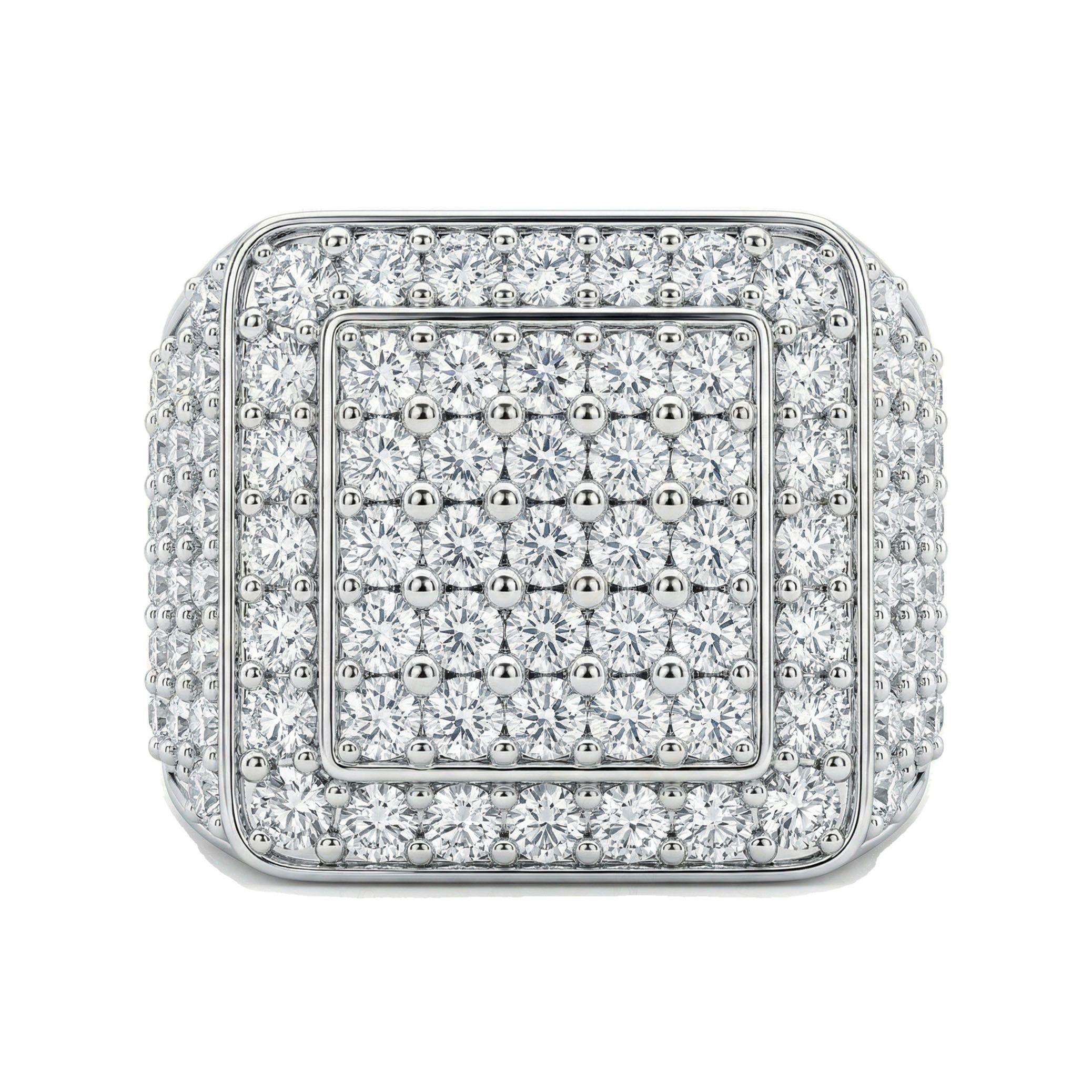 2.90 ct EF VS Moissanite Mens Statement Ring in 925 Sterling SIlver _ Sz0850 101515