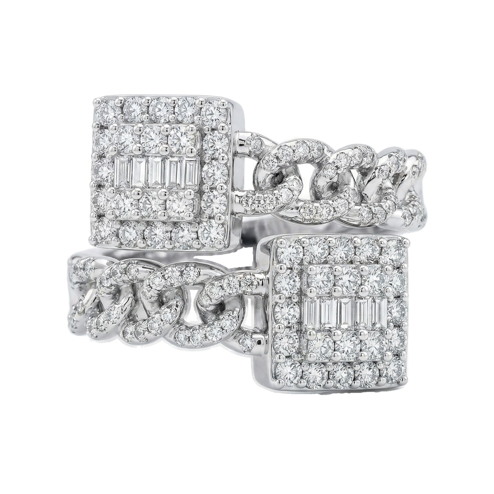 1.25 ct EF VS Lab Grown Diamond Fancy Ring in 10k White Gold _ Sz0450 101675