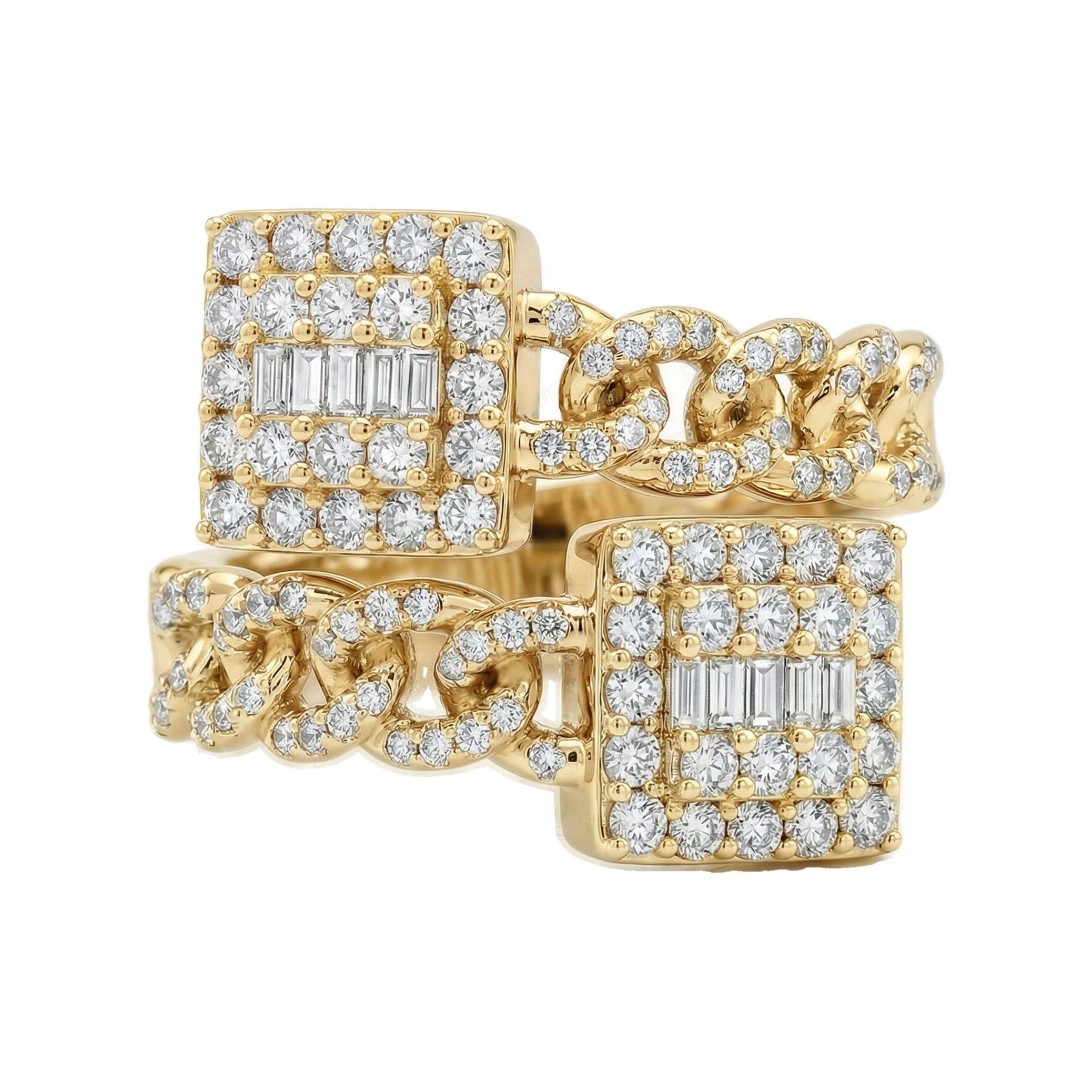 1.25 ct EF VS Lab Grown Diamond Fancy Ring in 14k Yellow Gold _ Sz0875 101675
