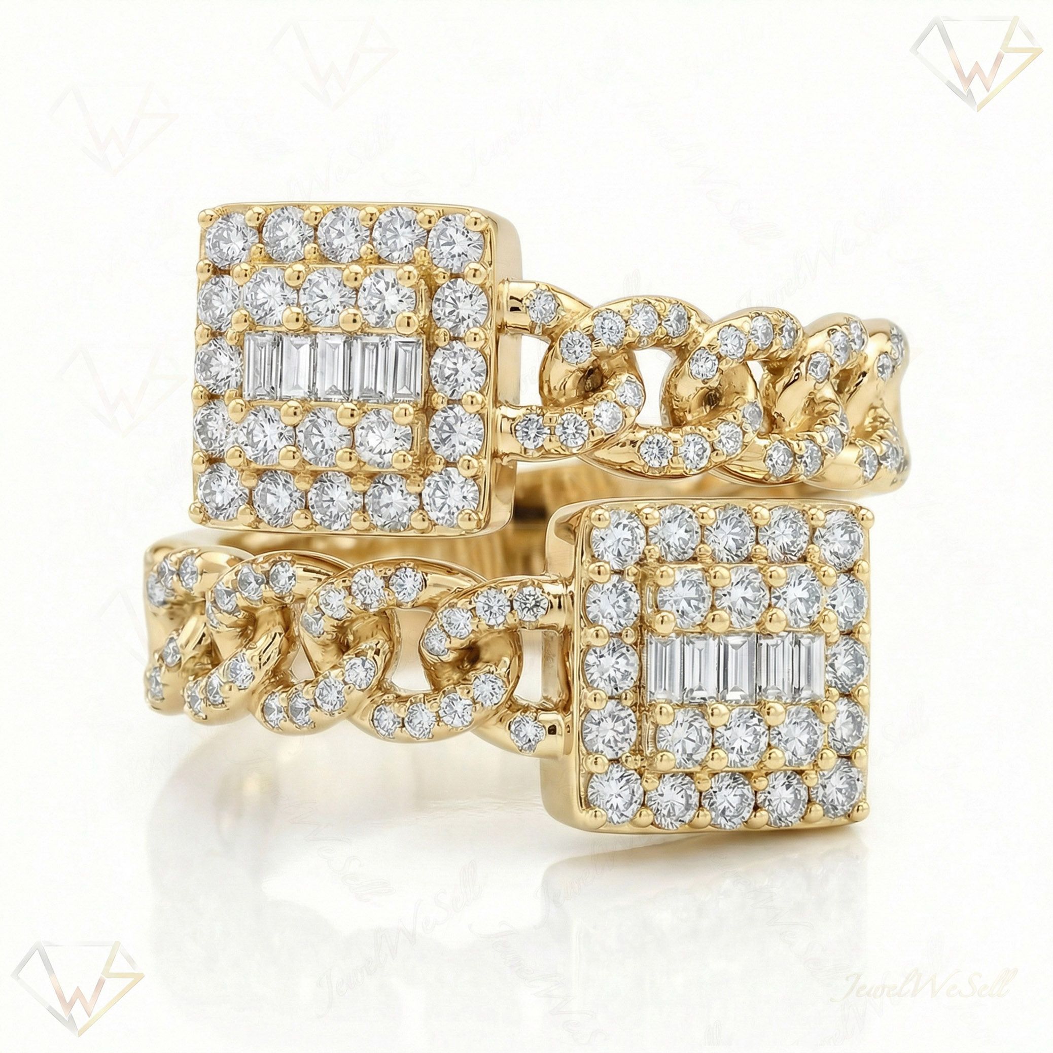 1.25 ct EF VS Lab Grown Diamond Fancy Ring in 10k Yellow Gold _ Sz0600 101675