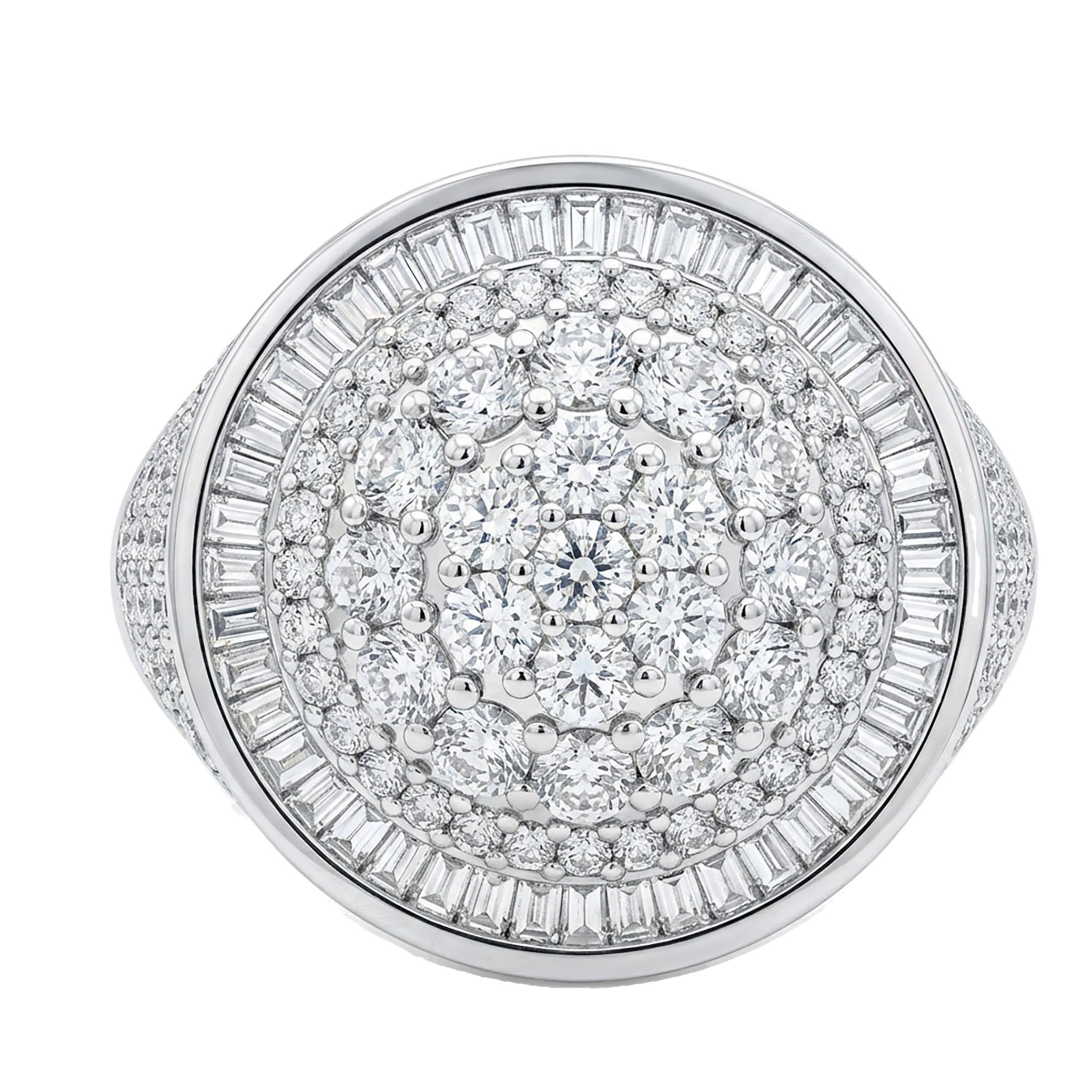 5.25 ct EF VS Moissanite Mens Statement Ring in 925 Sterling SIlver _ Sz1050 101762