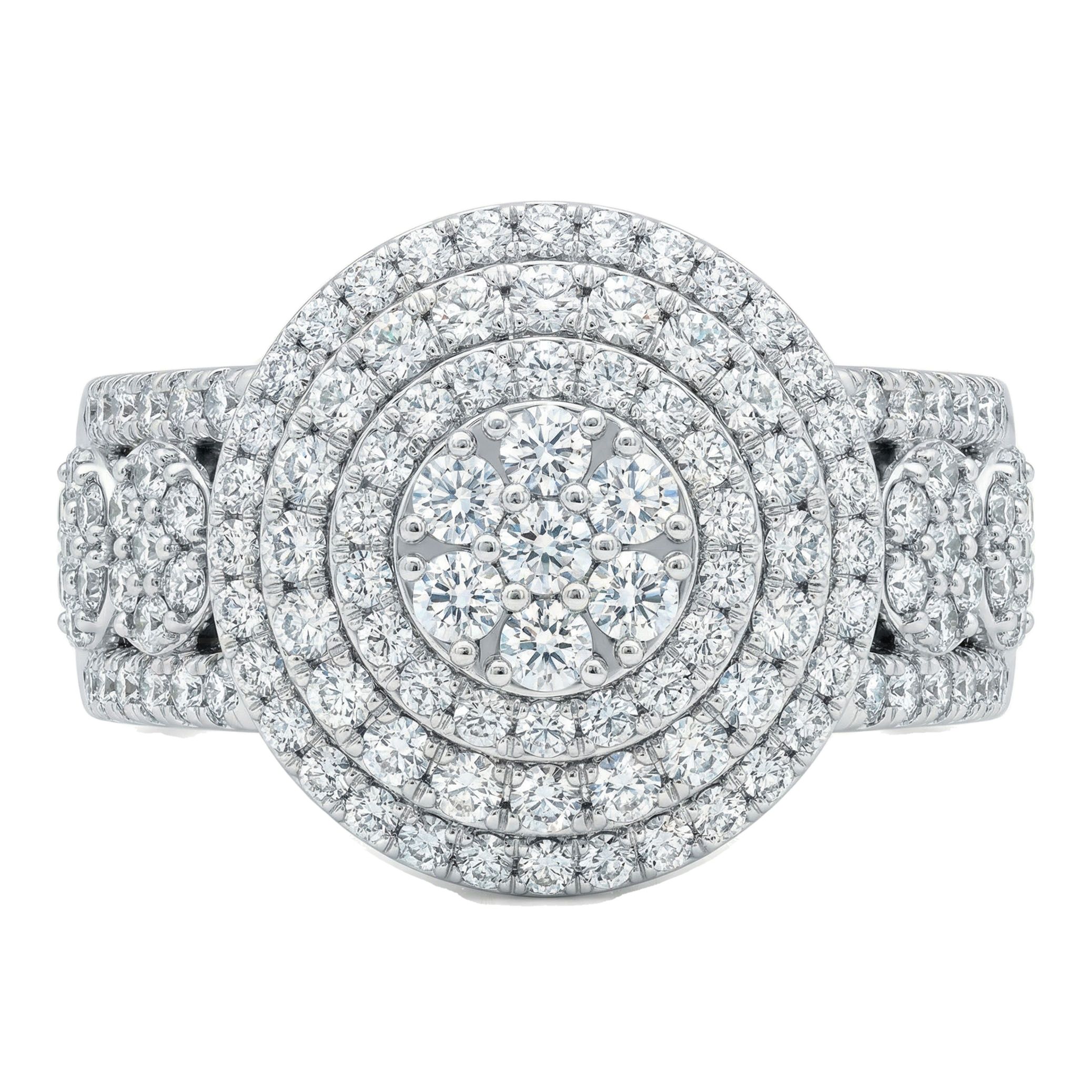 2.25 ct EF VS Lab Grown Diamond Mens Statement Ring in 14k White Gold _ Sz0475 101769