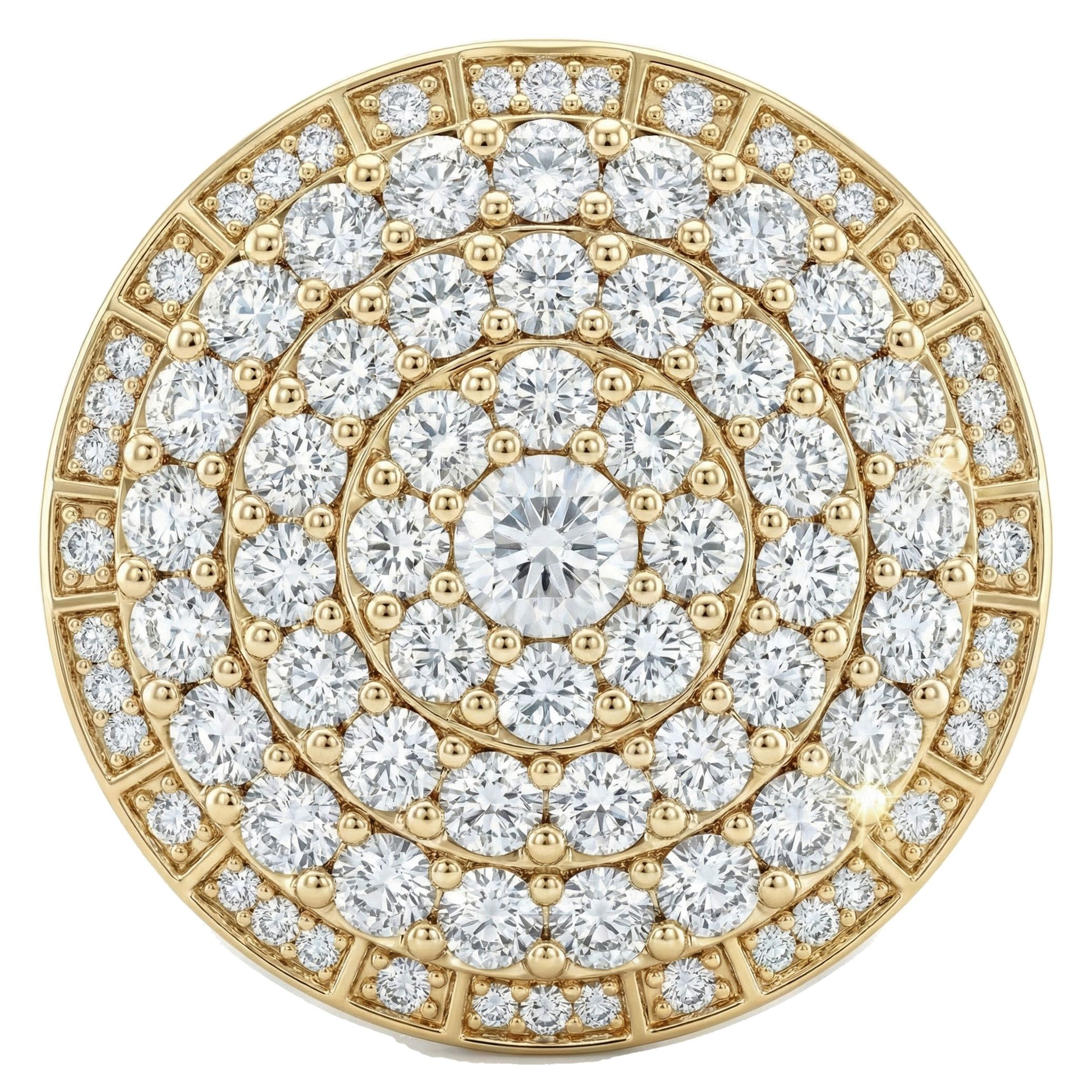 7.00 ct EF VS Lab Grown Diamond Mens Statement Ring in 14k Yellow Gold _ Sz0825 101774
